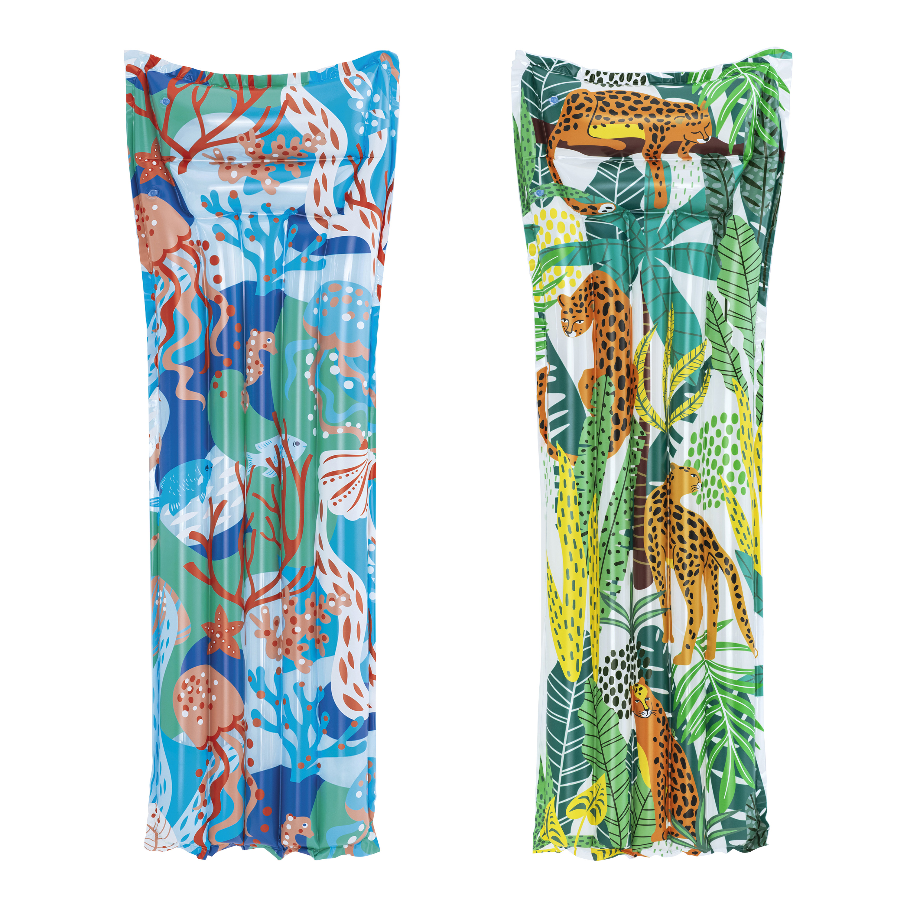 Luftmatratze Dschungelriff 170 x 54 x 15 cm, sortiert