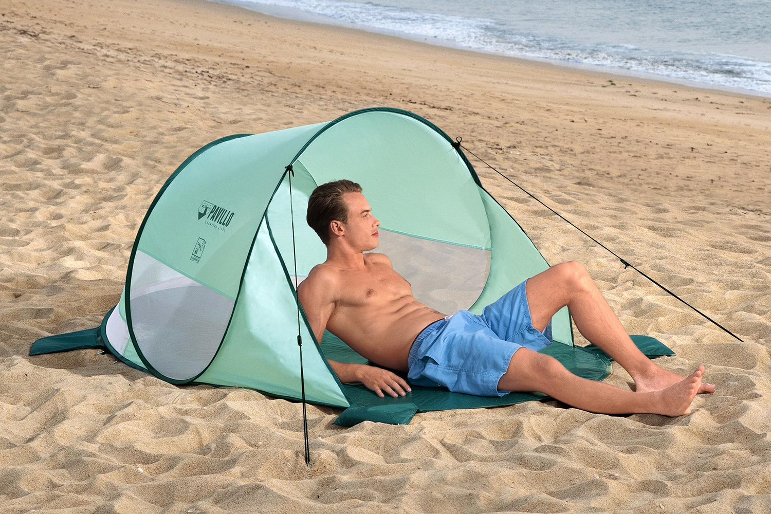 Pavillo™ Pop-Up Strandmuschel Beach Quick 2 200 x 120 x 90 cm 