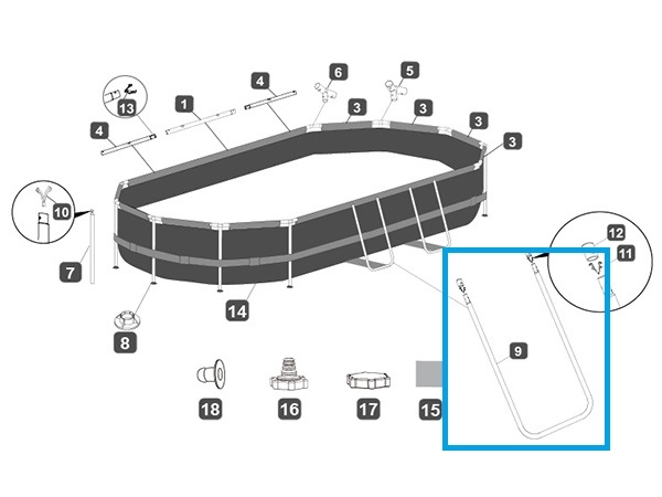 Bestway® Spare Part U-Shaped beam (brown) for Power Steel™ Swim Vista pool 427 x 250 x 100 cm, oval Bestway® Spare Part U-Shaped beam (brown) for Power Steel™ Swim Vista pool 427 x 250 x 100 cm, oval