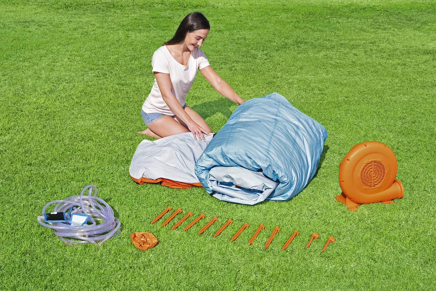 H2OGO!® Mega-Wasserpark mit Dauergebläse Speedway 551 x 502 x 265 cm