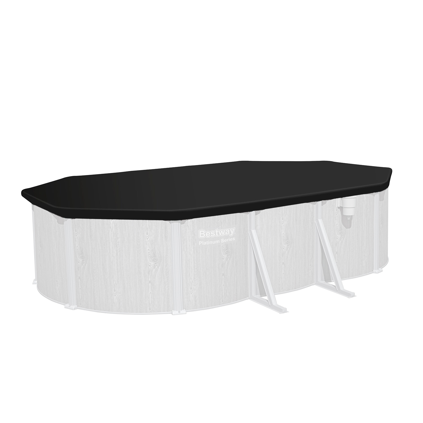 Bestway® Spare Part Pool cover (black) for Hydrium™ Stahlwandpool 550 x 360 x 130 cm, oval