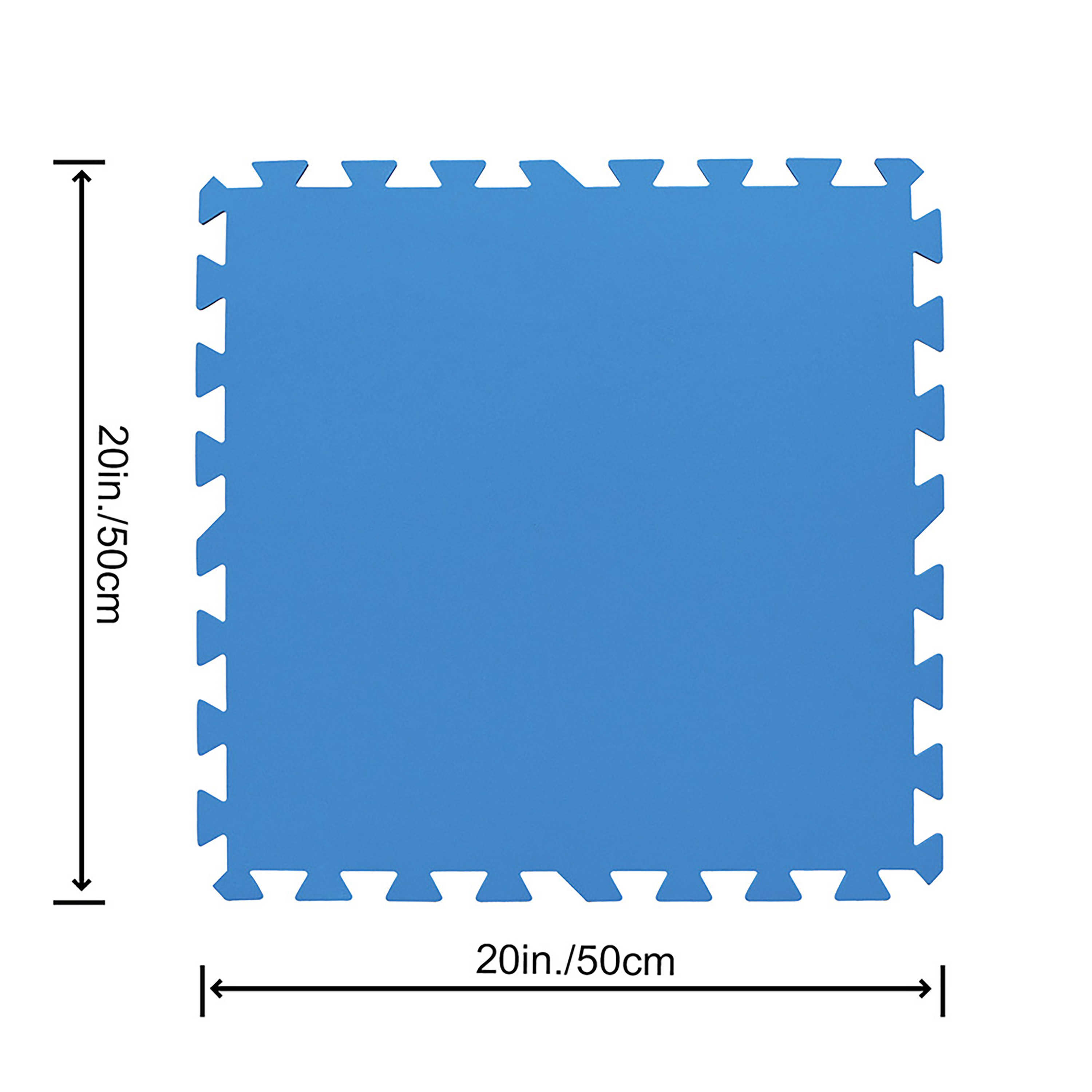 Pool Bodenschutzfliesen Set 9 Stück á 50 x 50 cm, blau
