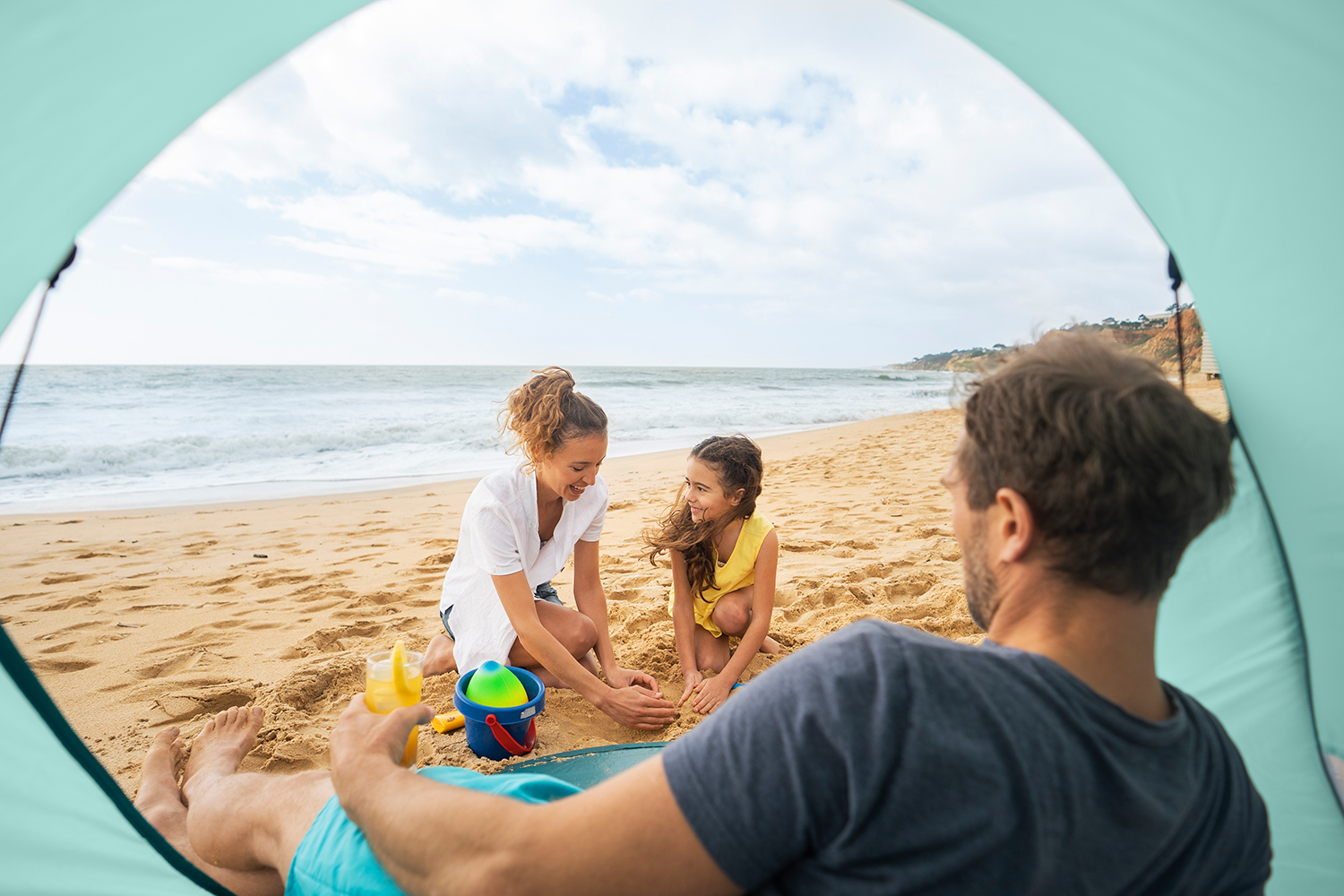 Pavillo™ Pop-Up Strandmuschel Beach Quick 2 200 x 120 x 90 cm 