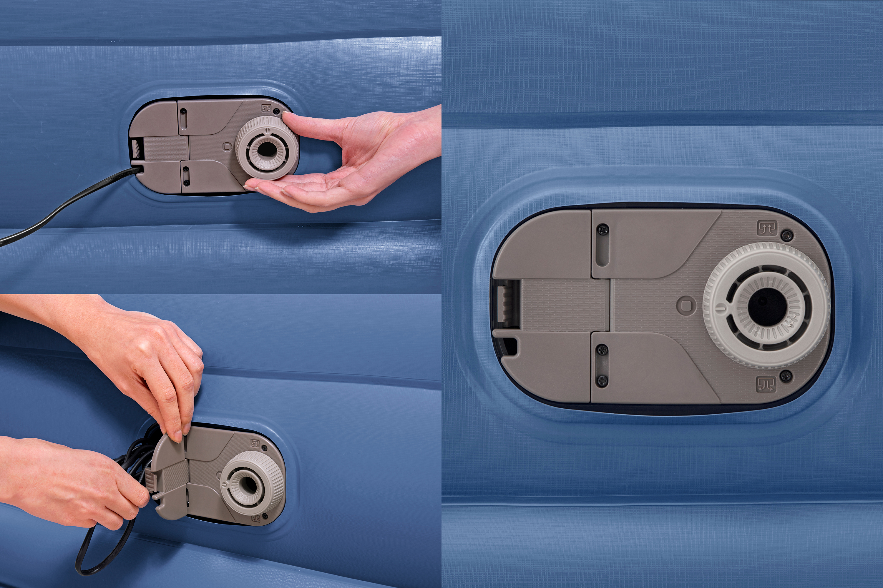 TriTech® Single-Luftbett mit integrierter Elektropumpe 191 x 97 x 46 cm TriTech® Single-Luftbett mit integrierter Elektropumpe 191 x 97 x 46 cm