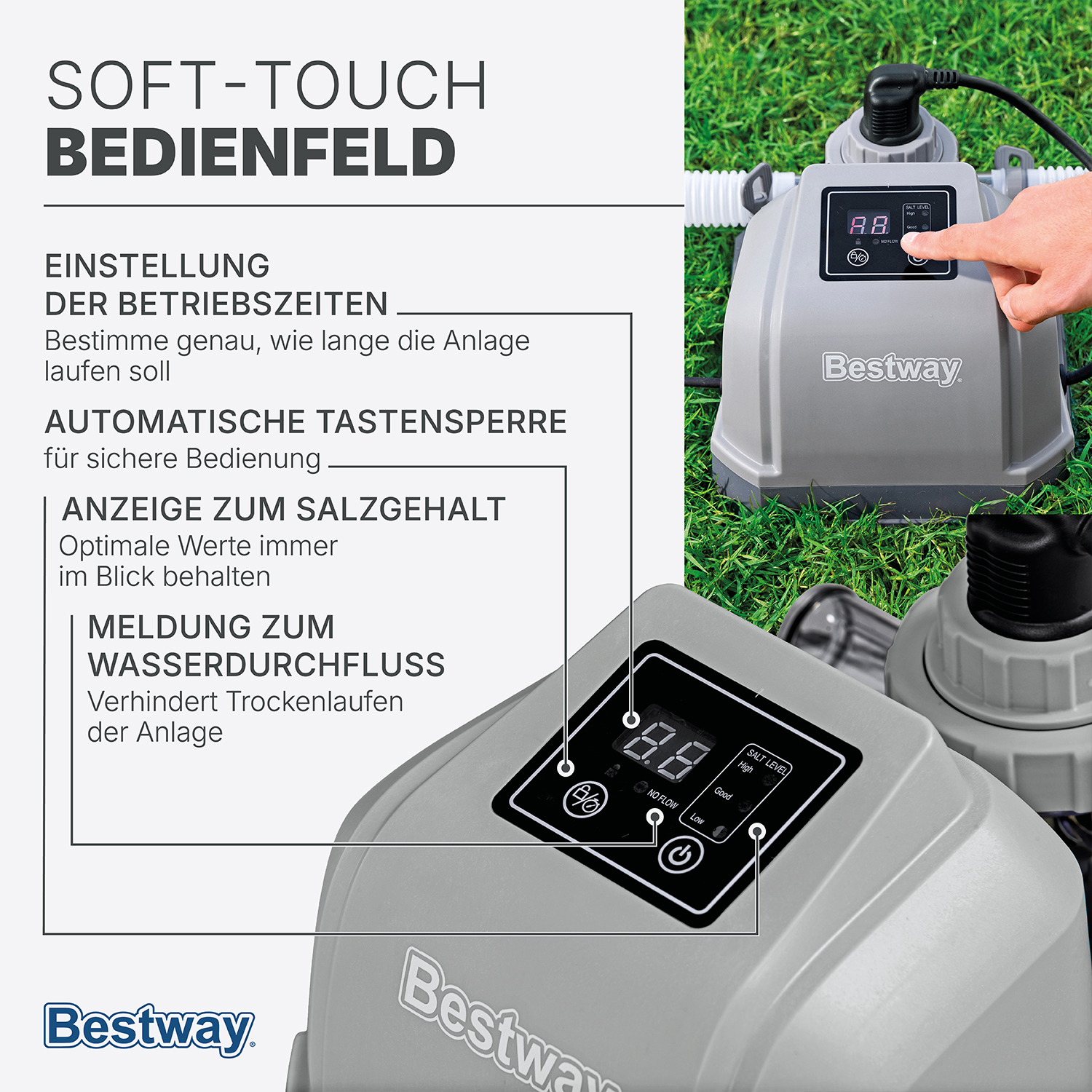 Salzwasseranlage Hydrogenic™ 2 g/h, 19 W