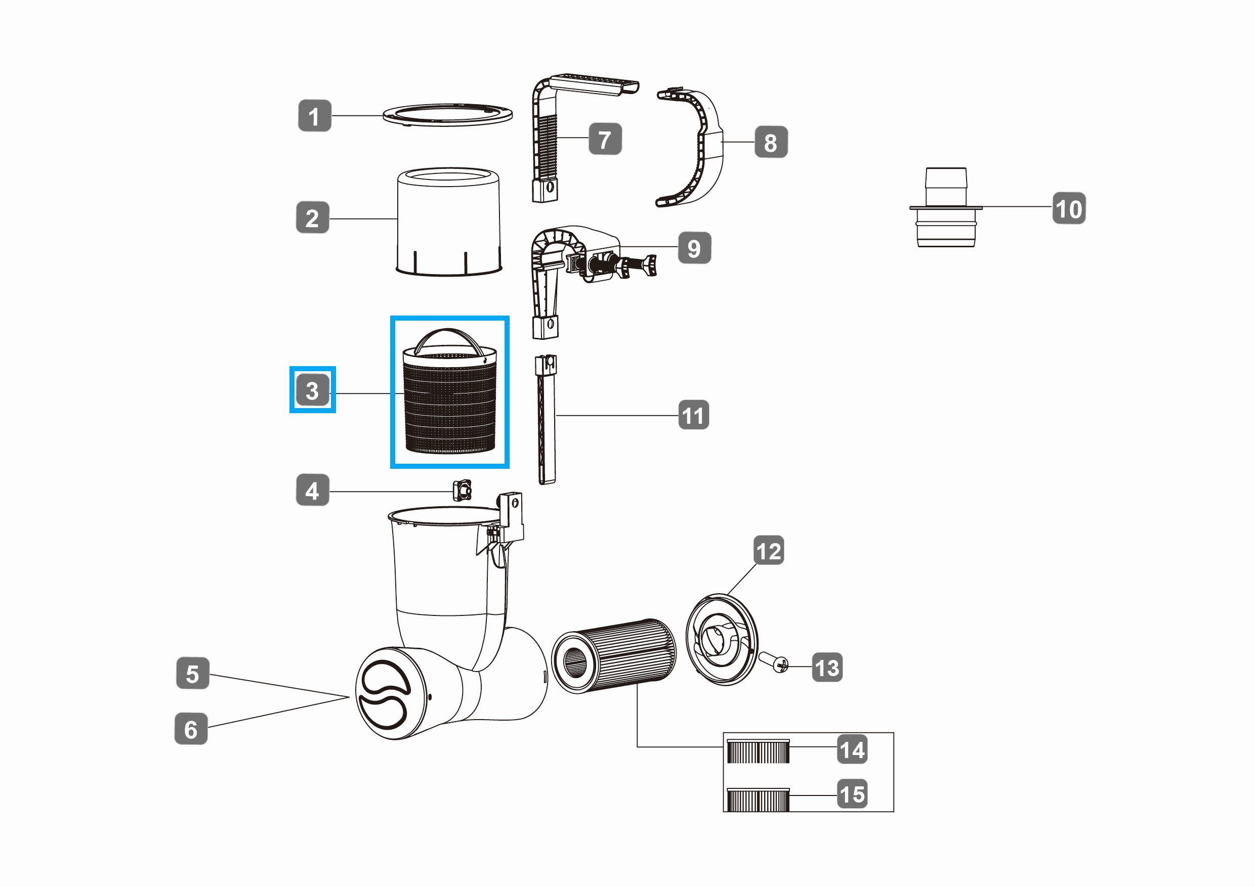 Bestway® Spare Part Strainer (white) for Flowclear™ Skimatic™ (58462, 58469) Bestway® Spare Part Strainer (white) for Flowclear™ Skimatic™ (58462, 58469)