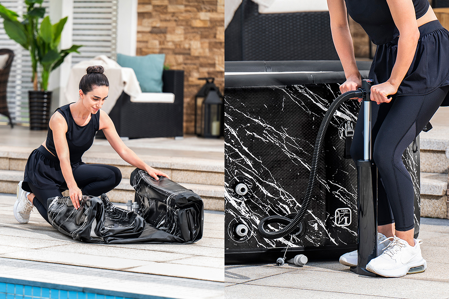 LAY-Z-SPA® FortiFiber™ Eisbad Glacial Dip™ mit Filterpumpe 152 x 92 x 69 cm