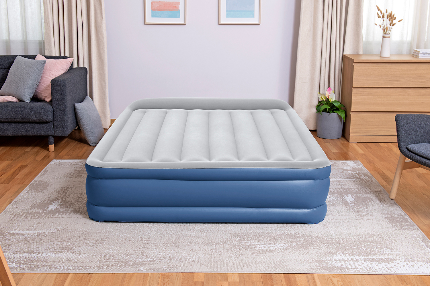 TriTech® Doppelluftbett mit integrierter Elektropumpe 203 x 152 x 46 cm TriTech® Doppelluftbett mit integrierter Elektropumpe 203 x 152 x 46 cm