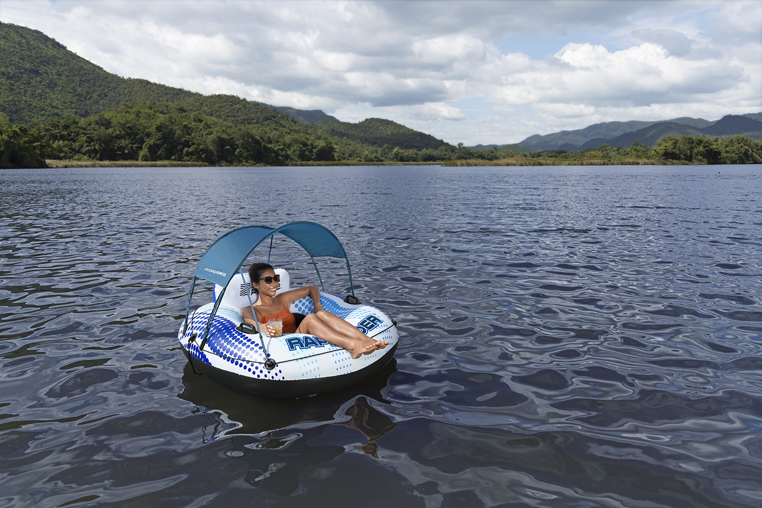 Schwimmring Rapid Rider™ mit Sonnenschutzdach 123 x 123 x 51 cm