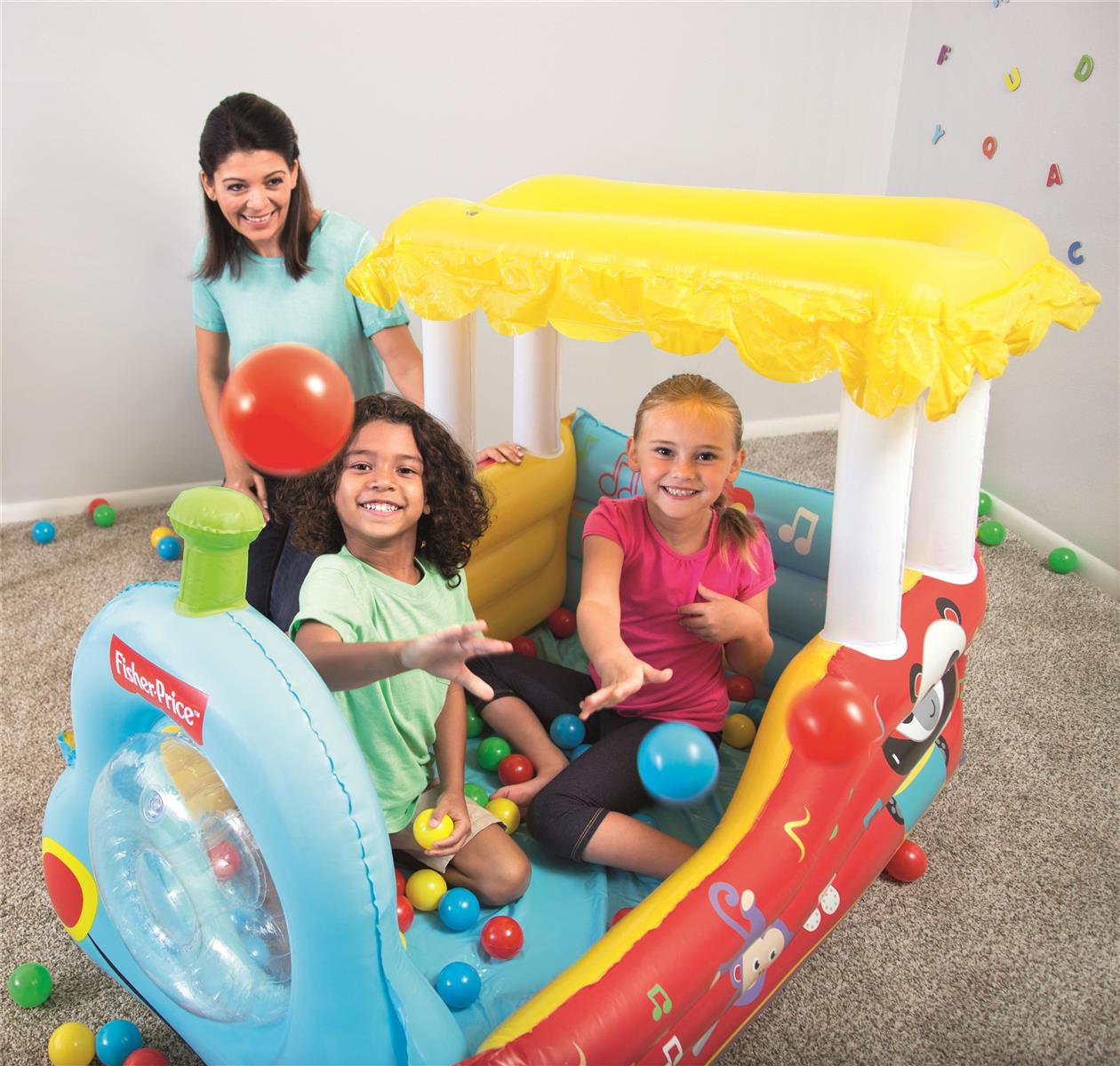 Fisher-Price® 52" x 37" x 35"/1.32m x 94cm x 89cm Train Ball Pit