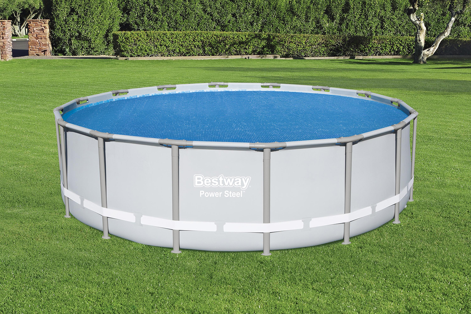 Flowclear™ PE Solarabdeckplane Ø 462 cm, blau, rund