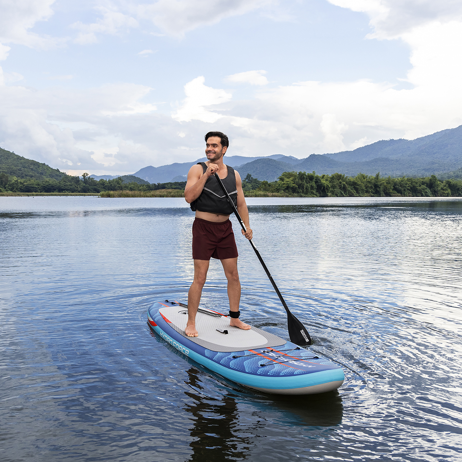 Hydro Force® SUP Allround Board-Set Oceana™ Compactair™ mit integrierter Elektropumpe 305 x 84 x 15 cm
