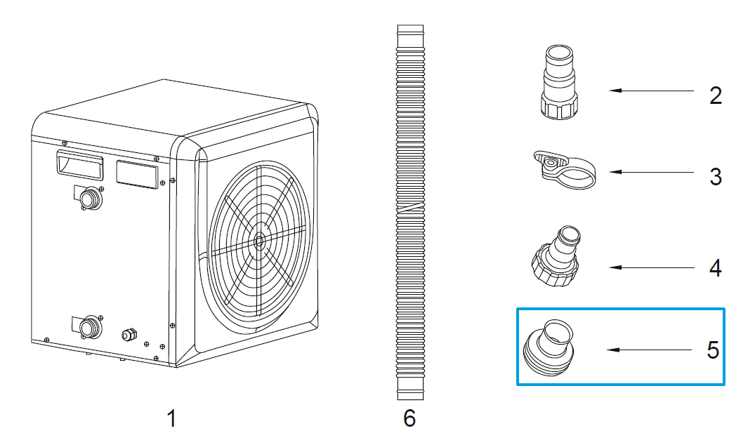 Bestway® Spare Part Hose adapter for Flowclear™ Saltwater salt water unit