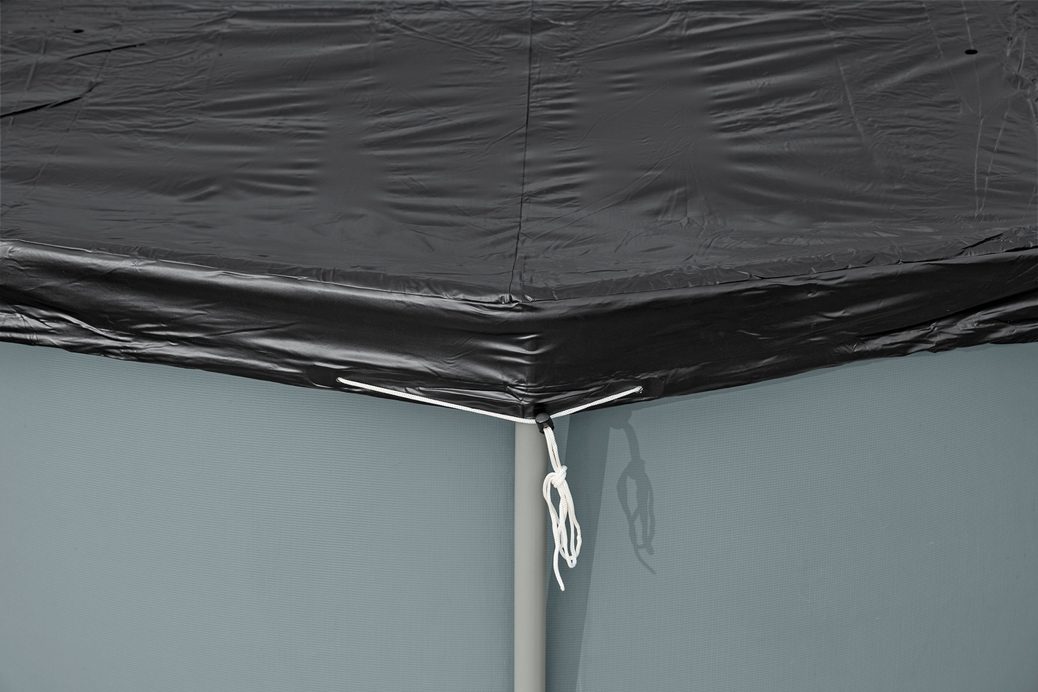 PVC-Abdeckplane 418 x 230 cm, schwarz, oval