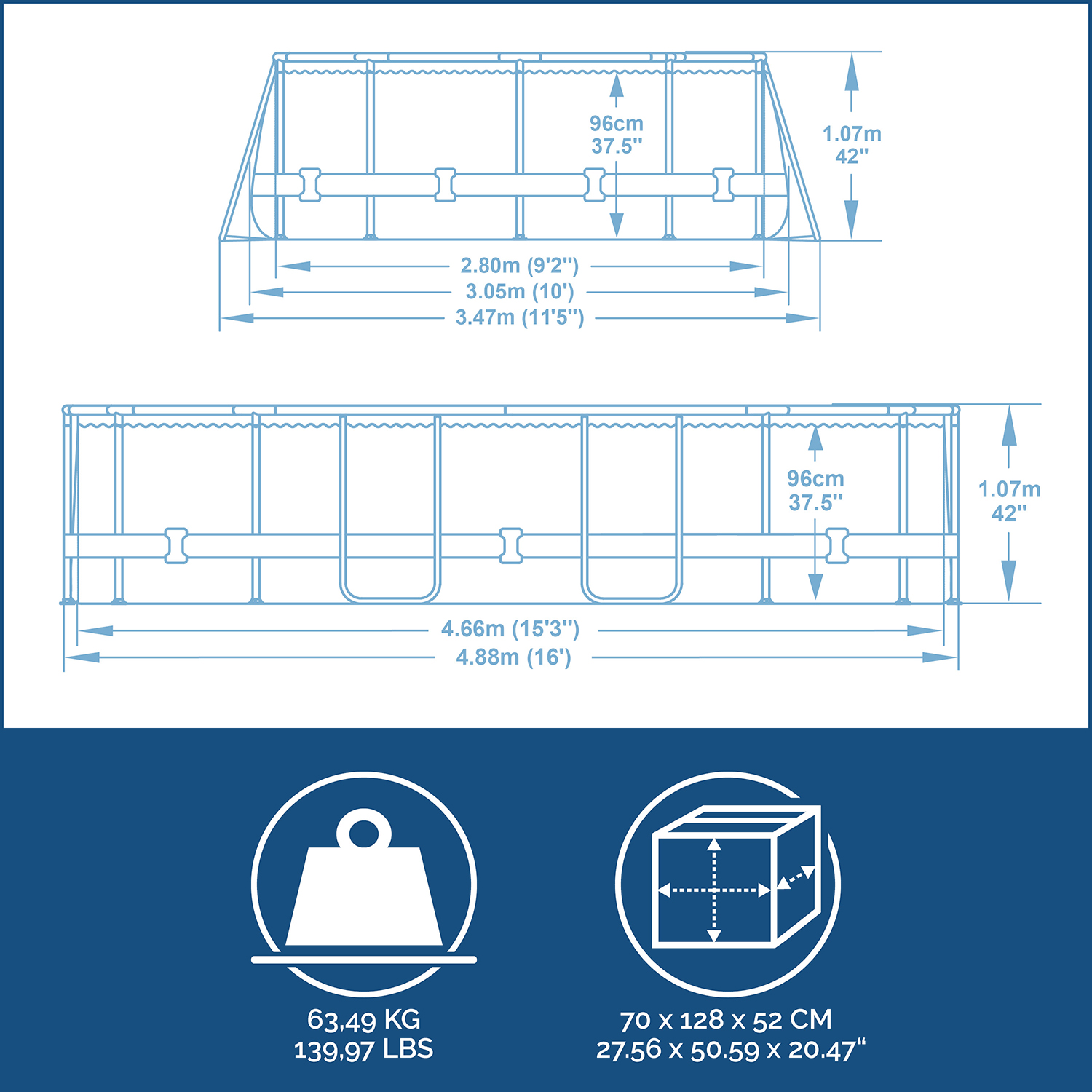 Power Steel™ Swim Vista Series™ Solo Pool ohne Zubehör 488 x 305 x 107 cm, Steinwand-Optik (Cremegrau), oval Power Steel™ Swim Vista Series™ Solo Pool ohne Zubehör 488 x 305 x 107 cm, Steinwand-Optik (Cremegrau), oval