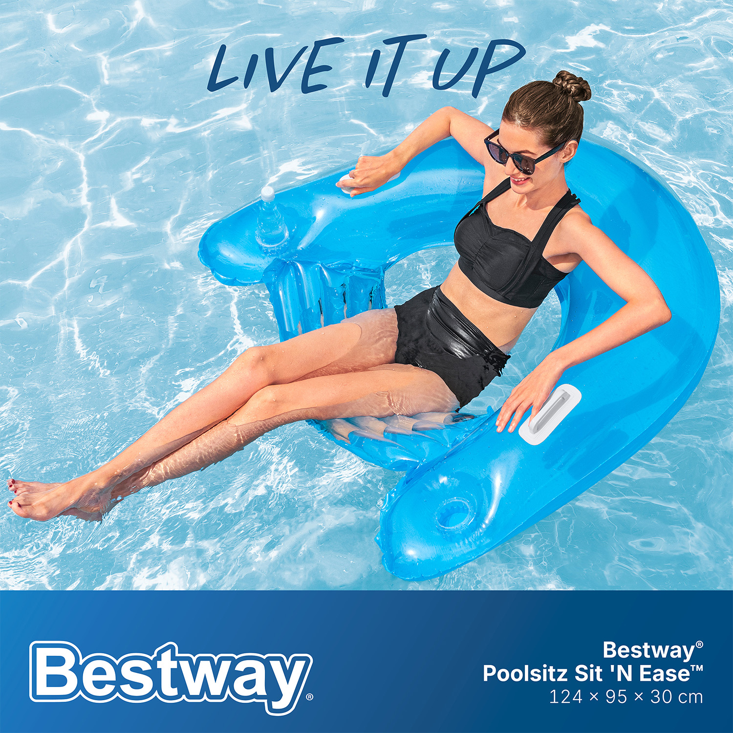 Bestway® 60" x 39"/1.52m x 99cm Lazy Lounge Sit 'N Ease Chair
