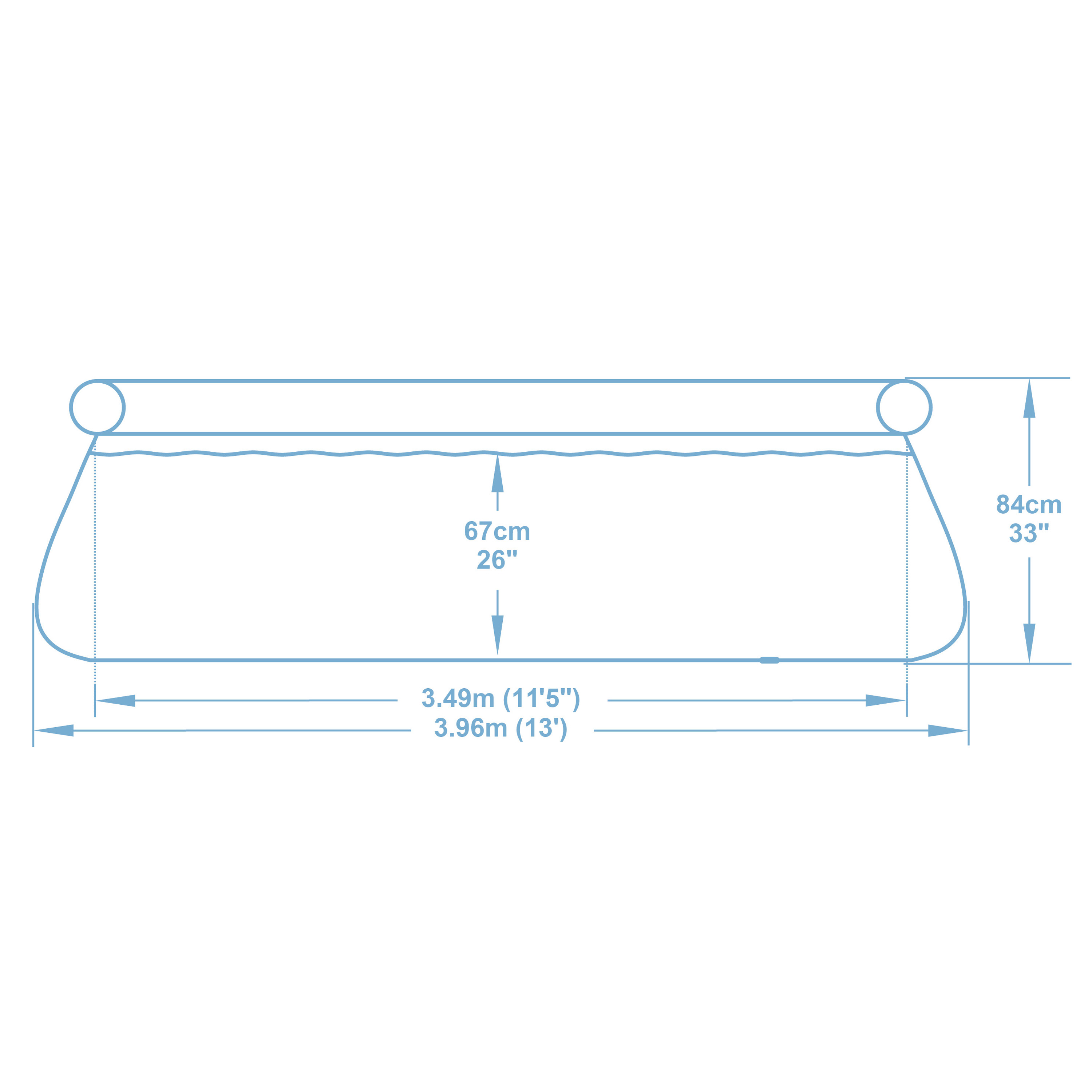 Fast Set™ Aufstellpool Set mit Filterpumpe Ø 396 x 84 cm, Grafisches Liniendesign, rund
