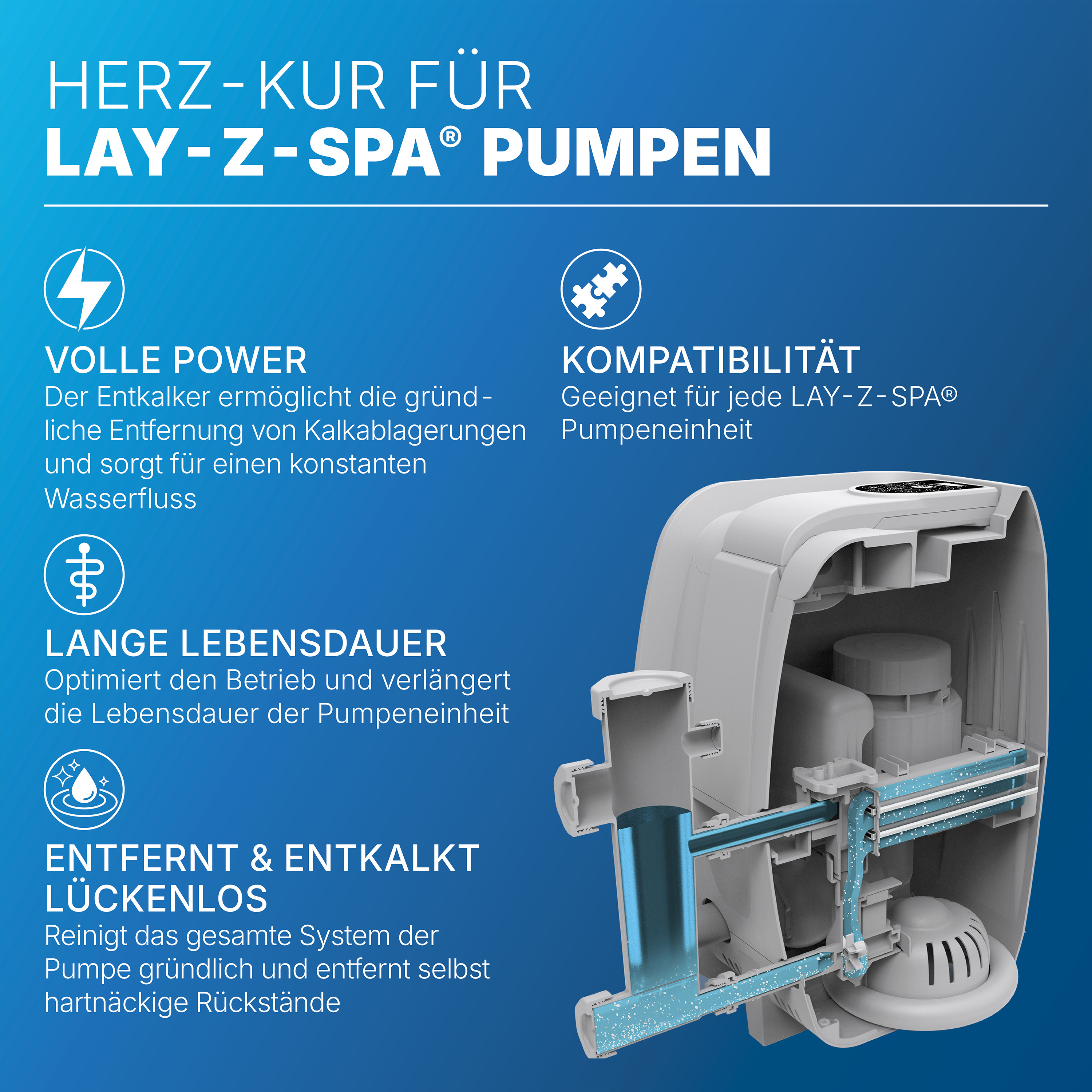 LAY-Z-SPA® Entkalker für alle LAY-Z-SPA® Pumpeneinheiten