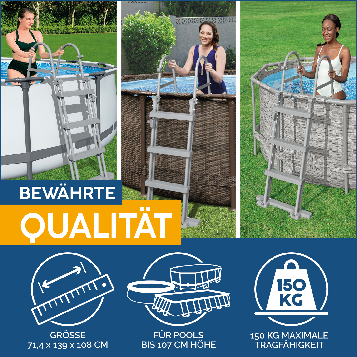 Flowclear™ Sicherheitsleiter 107 cm Flowclear™ Sicherheitsleiter 107 cm