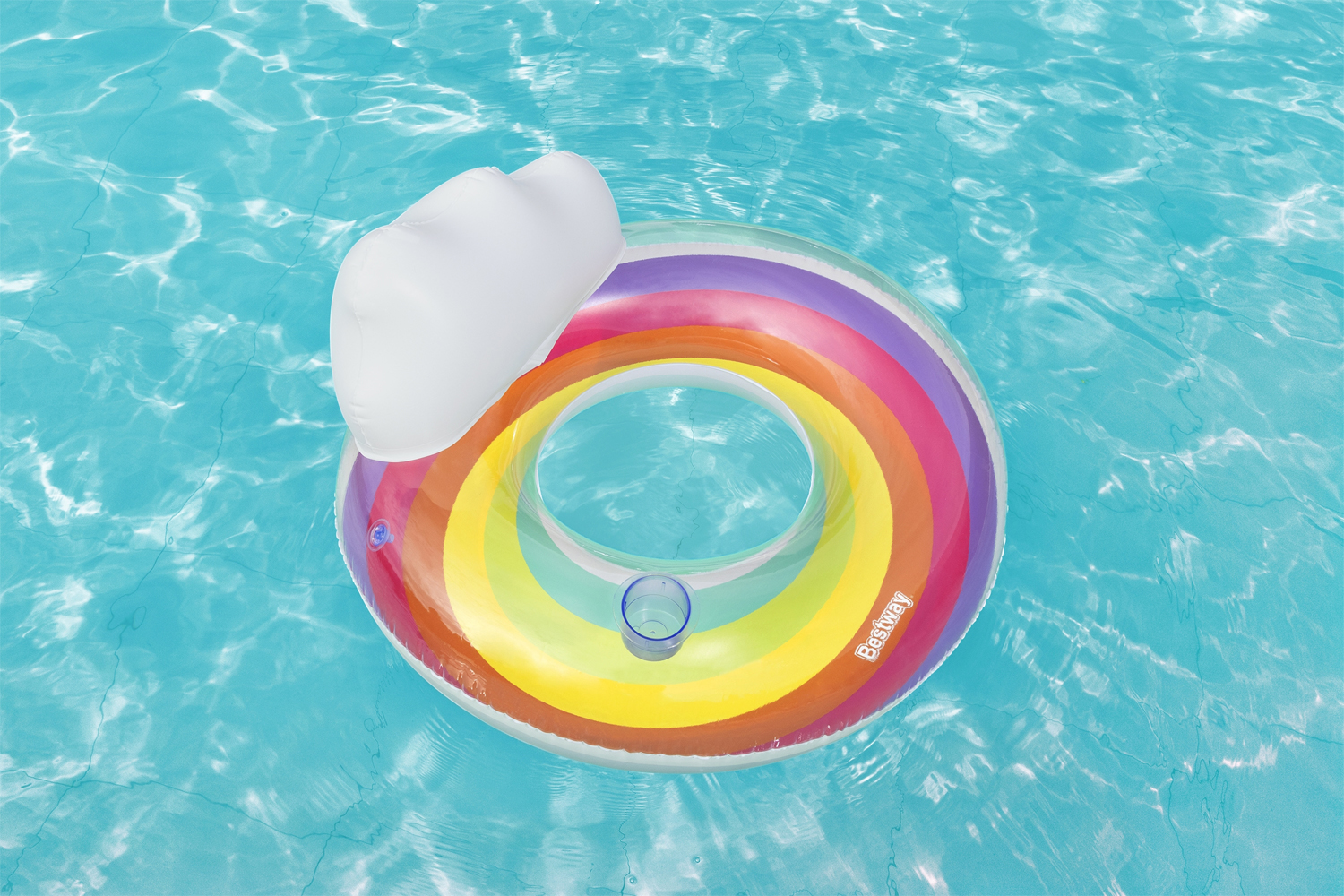 Rainbow Dreams™ Schwimmring mit Kopfstütze Ø 107 cm
