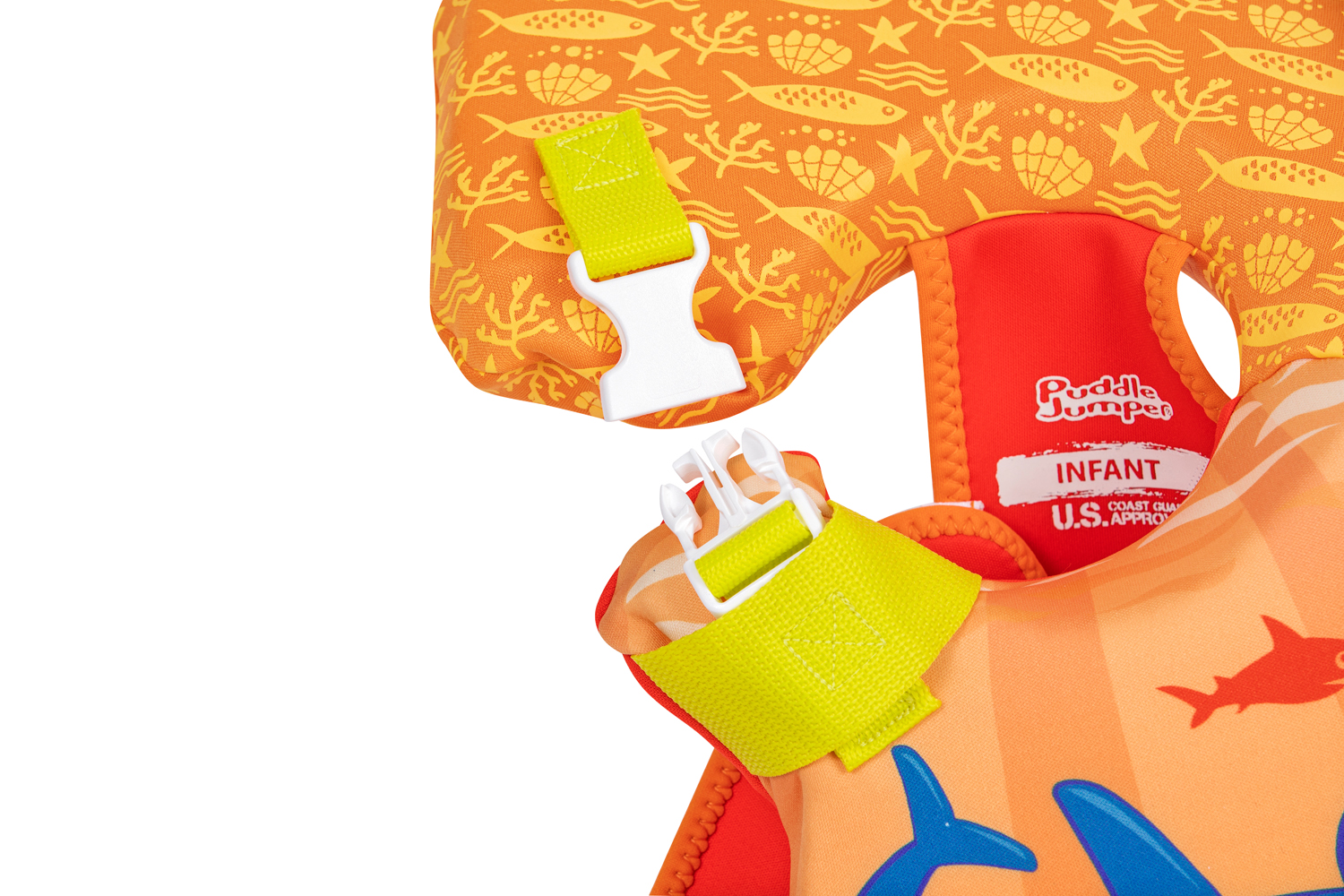 Puddle Jumper® Schwimmweste Kleiner Wal mit Textilbezug, 0-2 Jahre