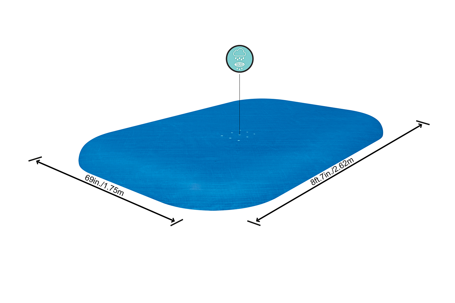 PE Abdeckplane passend für 262 x 175 cm Family Pools, blau, eckig PE Abdeckplane passend für 262 x 175 cm Family Pools, blau, eckig