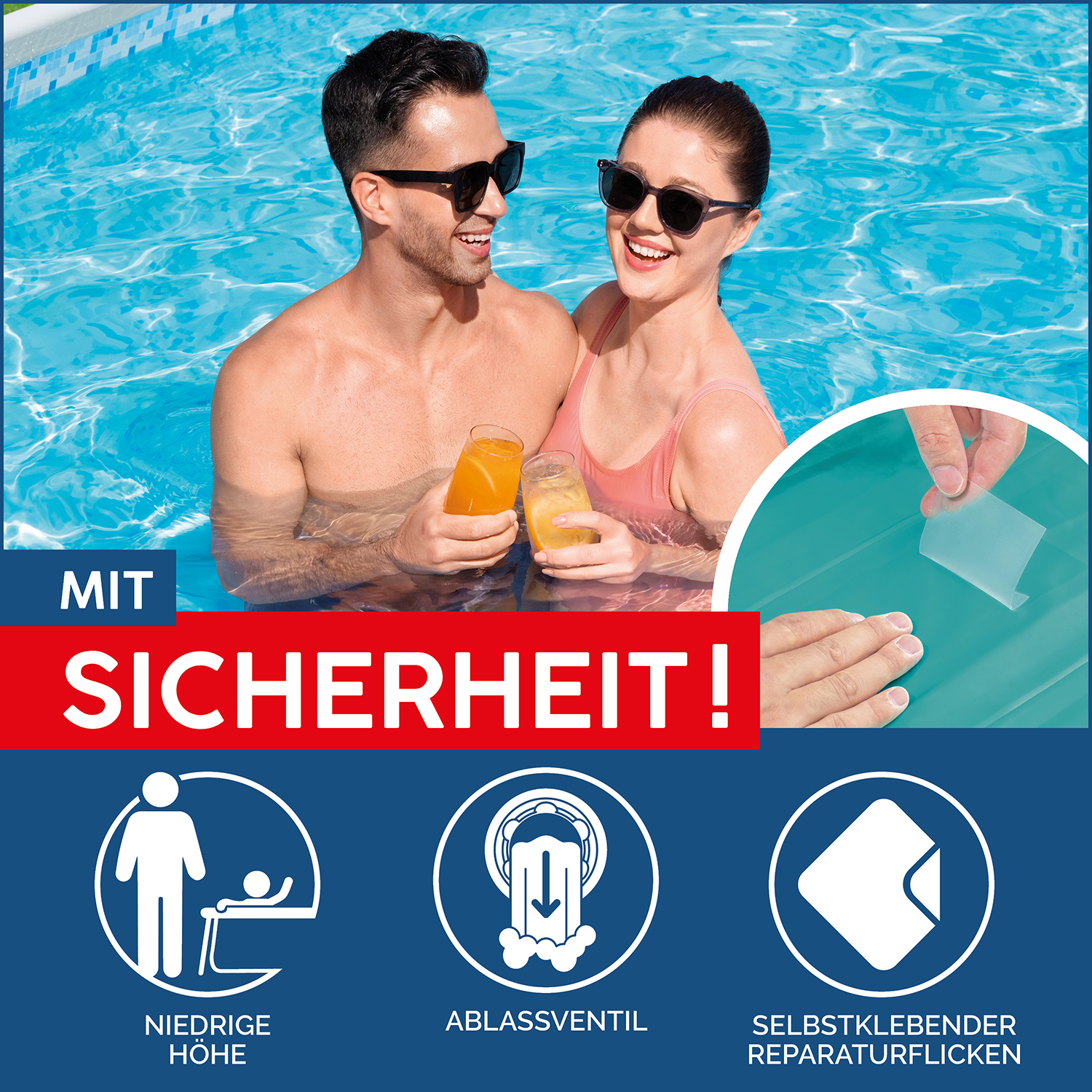 Power Steel 16'x10'x42"/4.88m x3.05m x1.07m Oval Pool