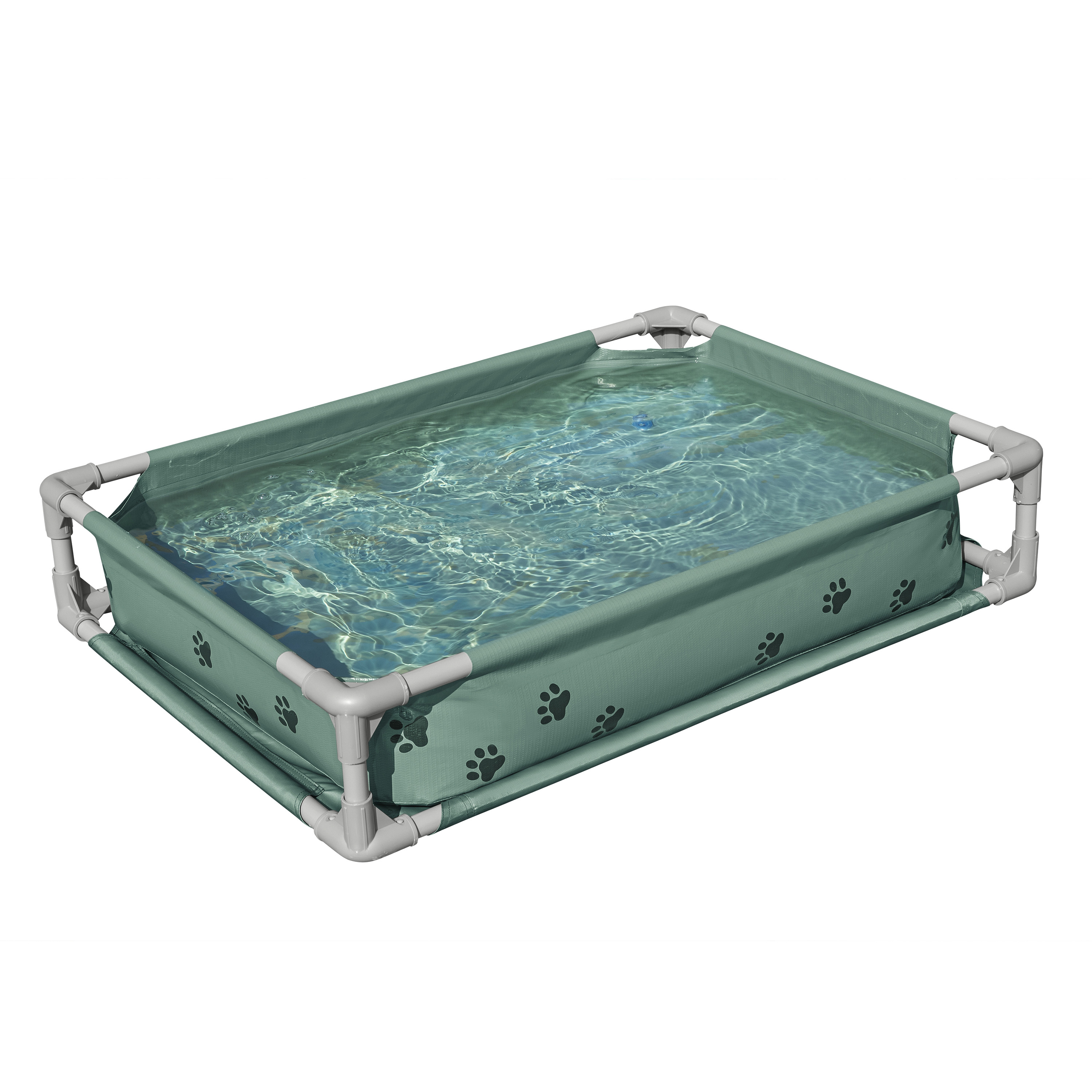 My First Frame Pool Pfote für Haustiere mit 2 in 1 Design 102 x 74 x 20 cm, eckig