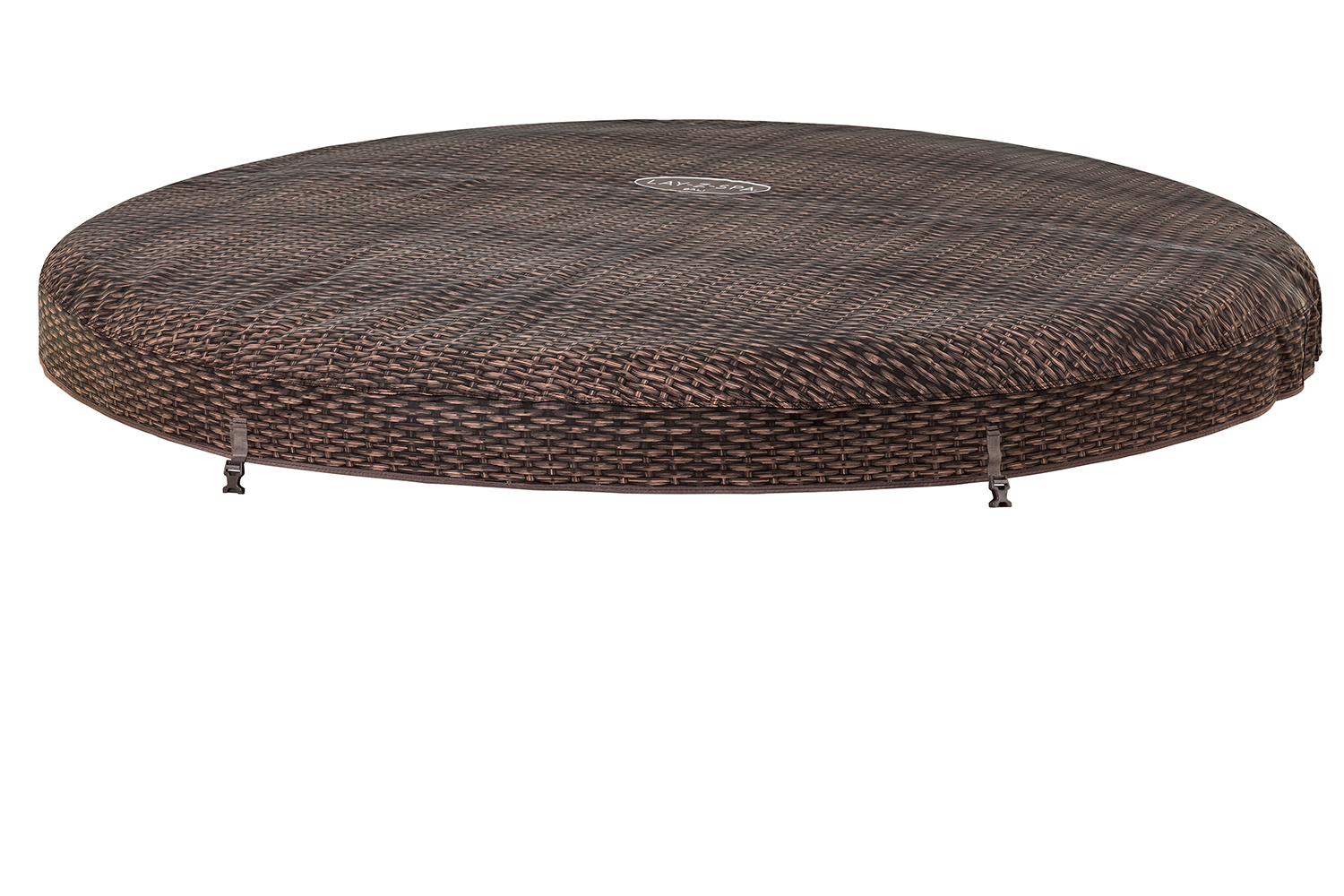 LAY-Z-SPA® Energiespar-Whirlpool Bali AirJet™ mit App-Steuerung, für 7 Personen, Ø 216 x 71 cm, Rattan-Optik (Schokobraun)