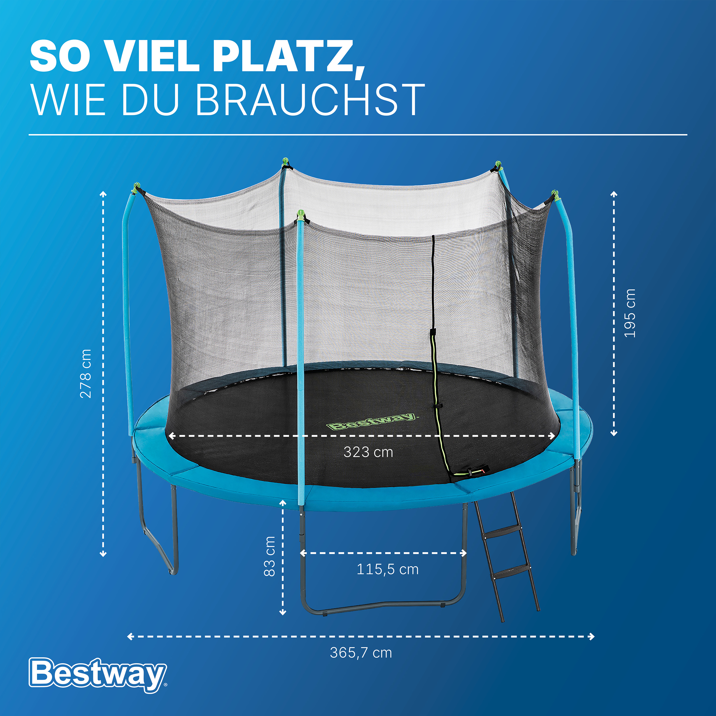 Trampolin Xtreme Air™ Ø 366 x 278 cm
