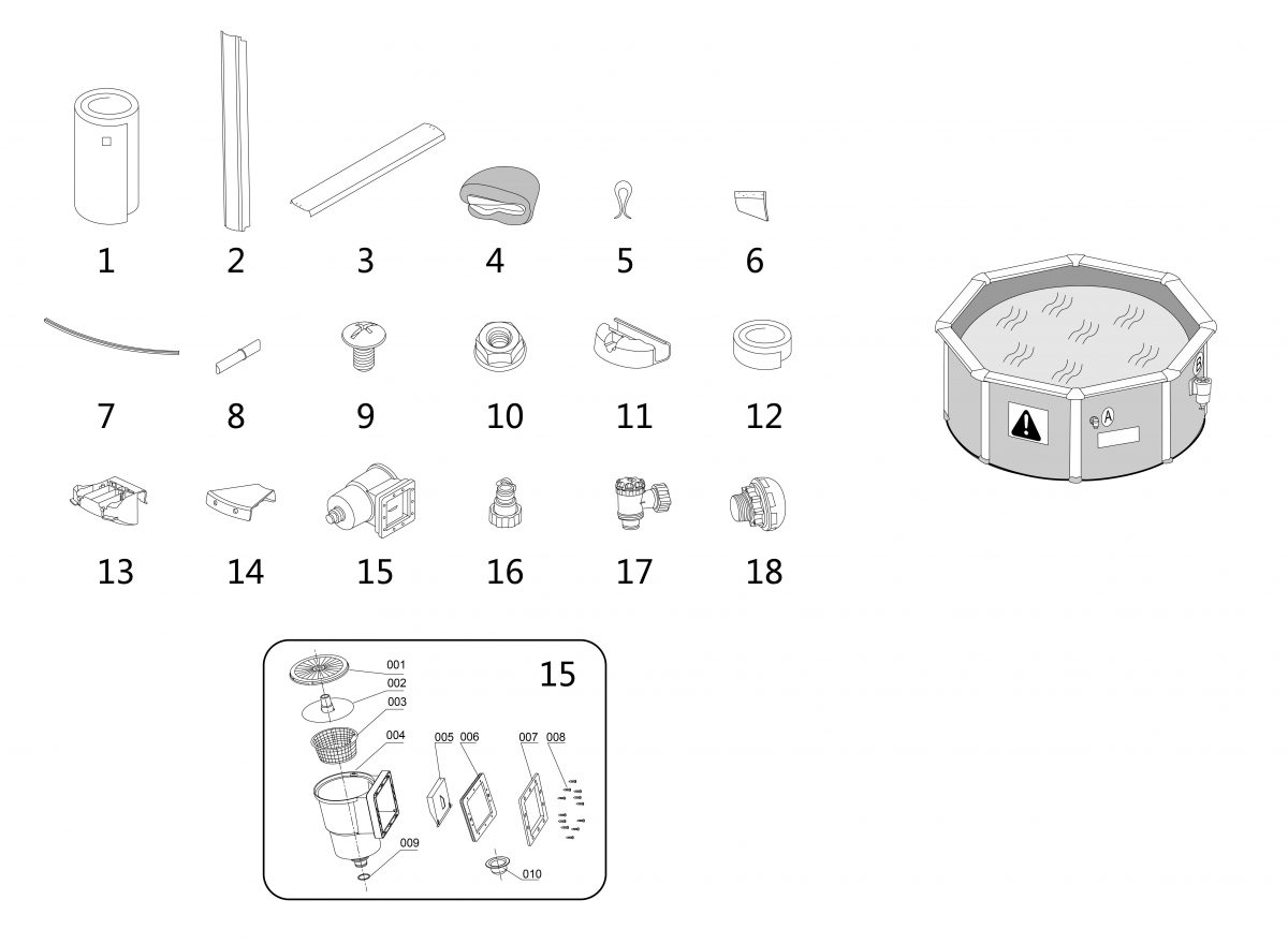 Bestway® Spare Part Skimmer plate for various Hydrium™ steel wall pools (2022) Bestway® Spare Part Skimmer plate for various Hydrium™ steel wall pools (2022)