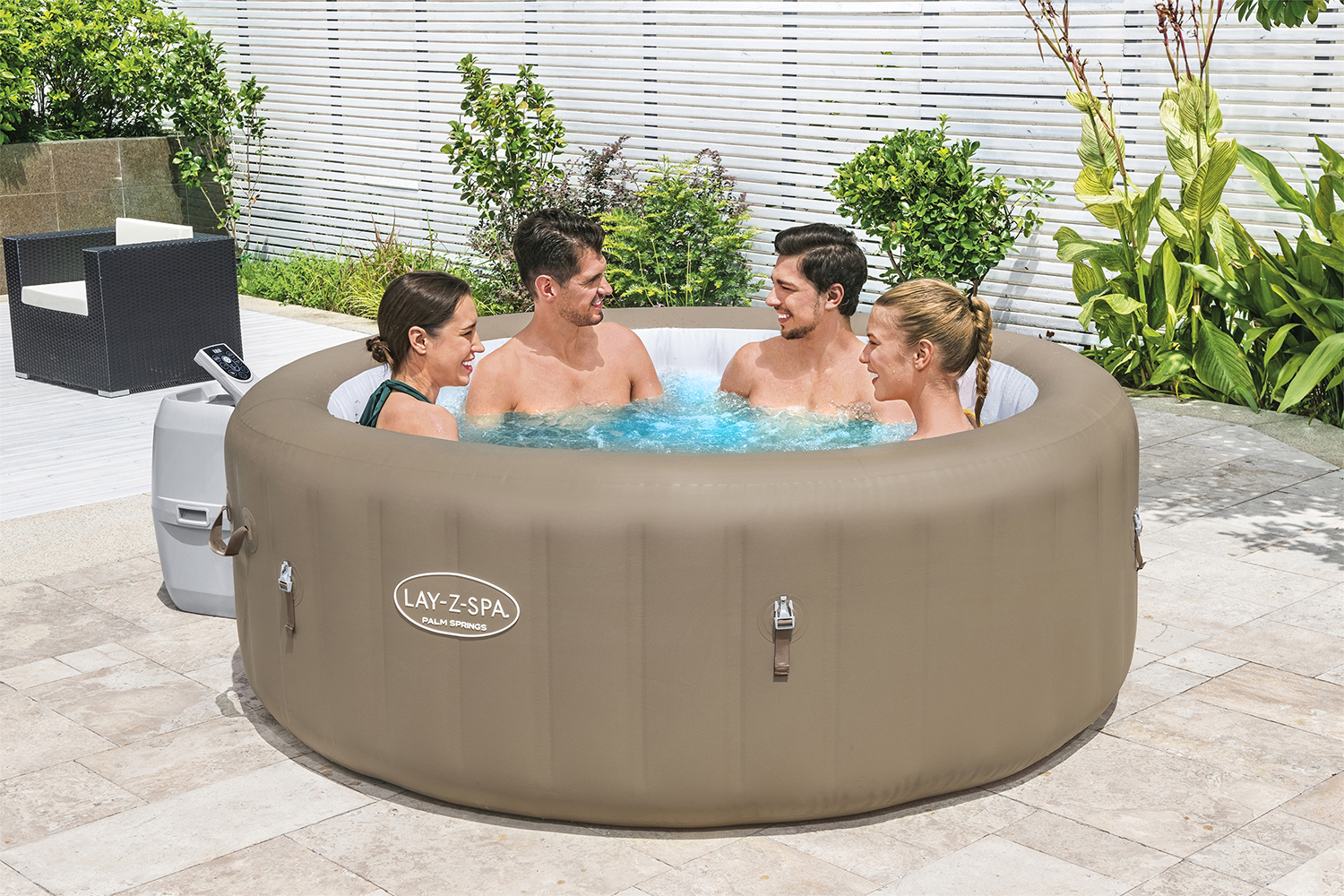 LAY-Z-SPA® Whirlpool Palm Springs AirJet™ Ø 196 x 71 cm, rund