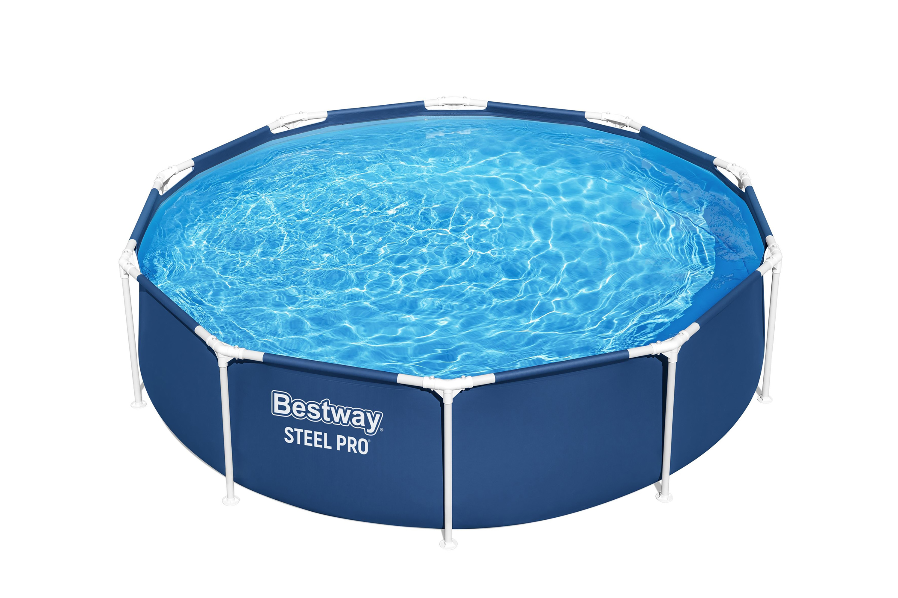 Steel Pro™ Frame Pool Set mit Filterpumpe Ø 305 x 76 cm, dunkelblau, rund