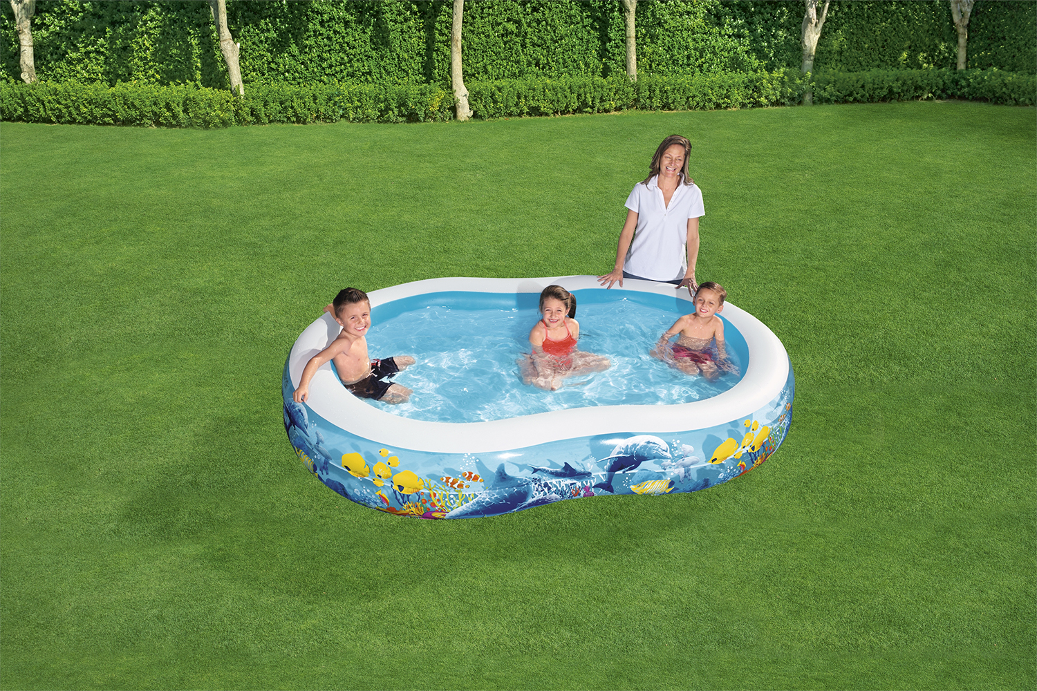 Family Pool Sea Ground 262 x 157 x 46 cm, oval