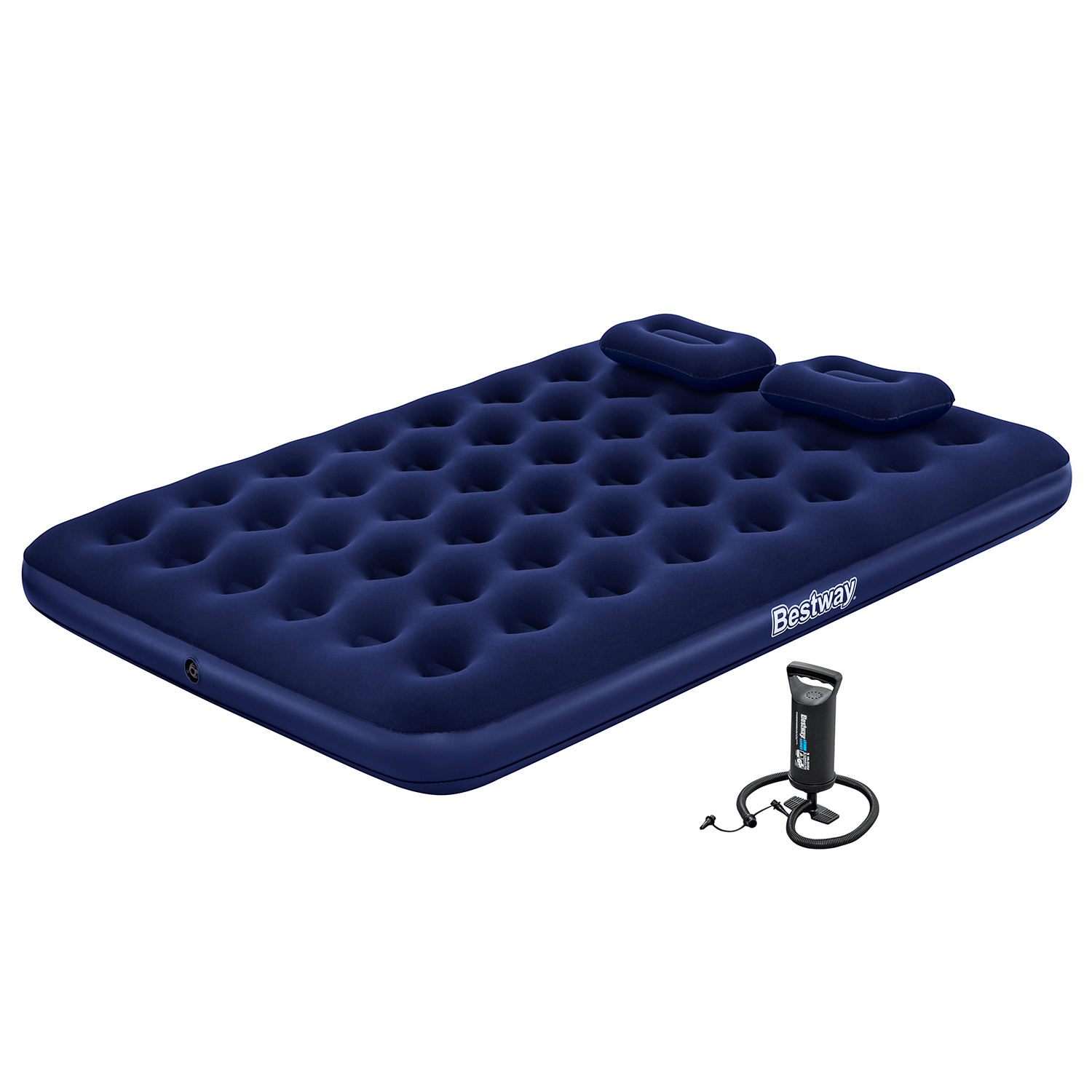 Doppelluftbett  mit externer Handpumpe 203 x 152 x 22 cm