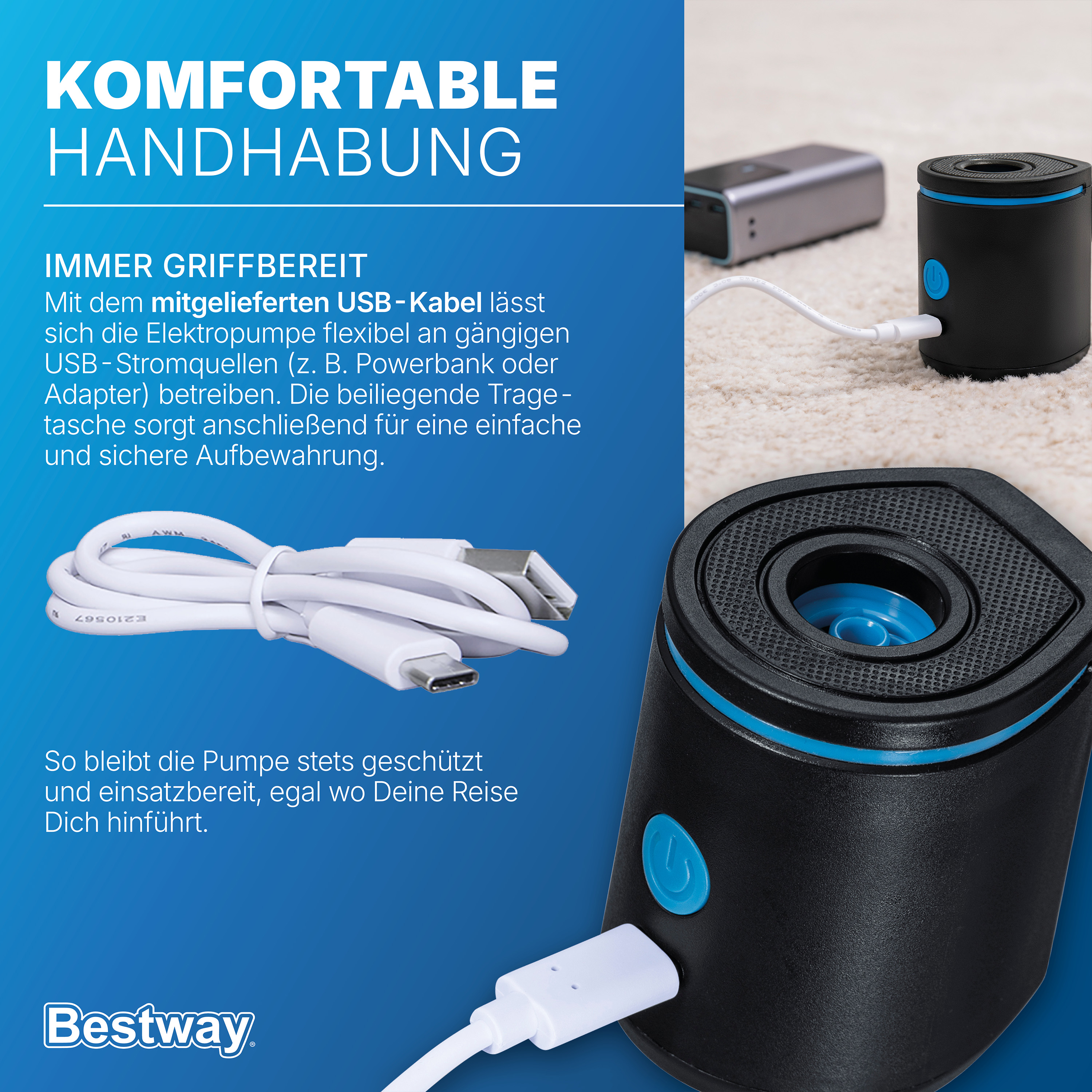 PowerTouch Pocket™ USB-Elektropumpe 90 l/min
