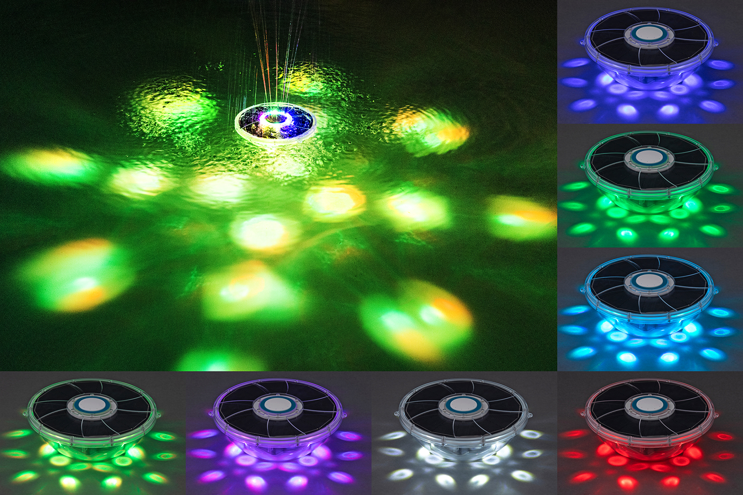 Poolfontäne FloatBright™ mit solarbetriebenen LED-Licht 19,5 x 18,2 x 6,8 cm