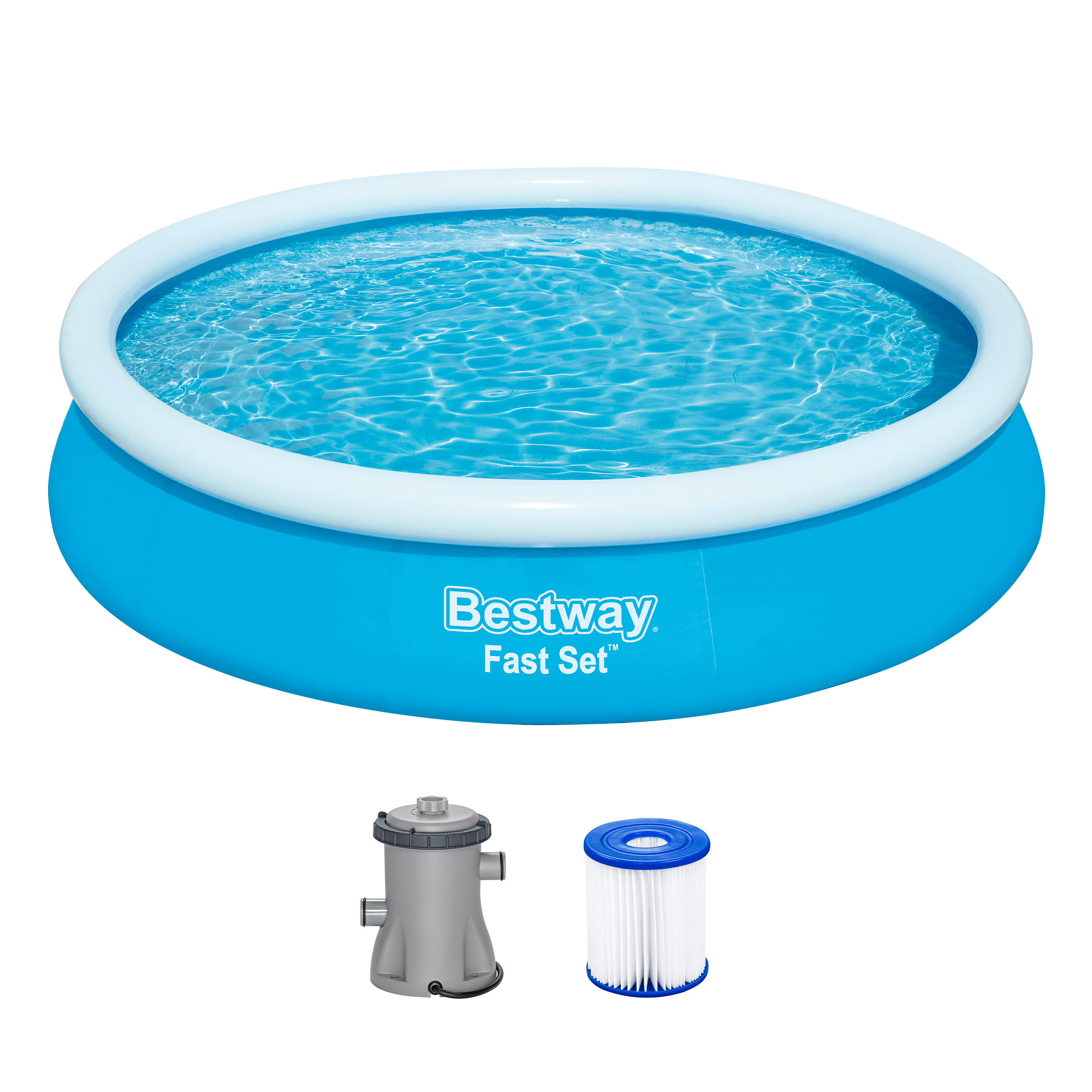 Fast Set™ Aufstellpool Set mit Filterpumpe Ø 366 x 76 cm, blau, rund