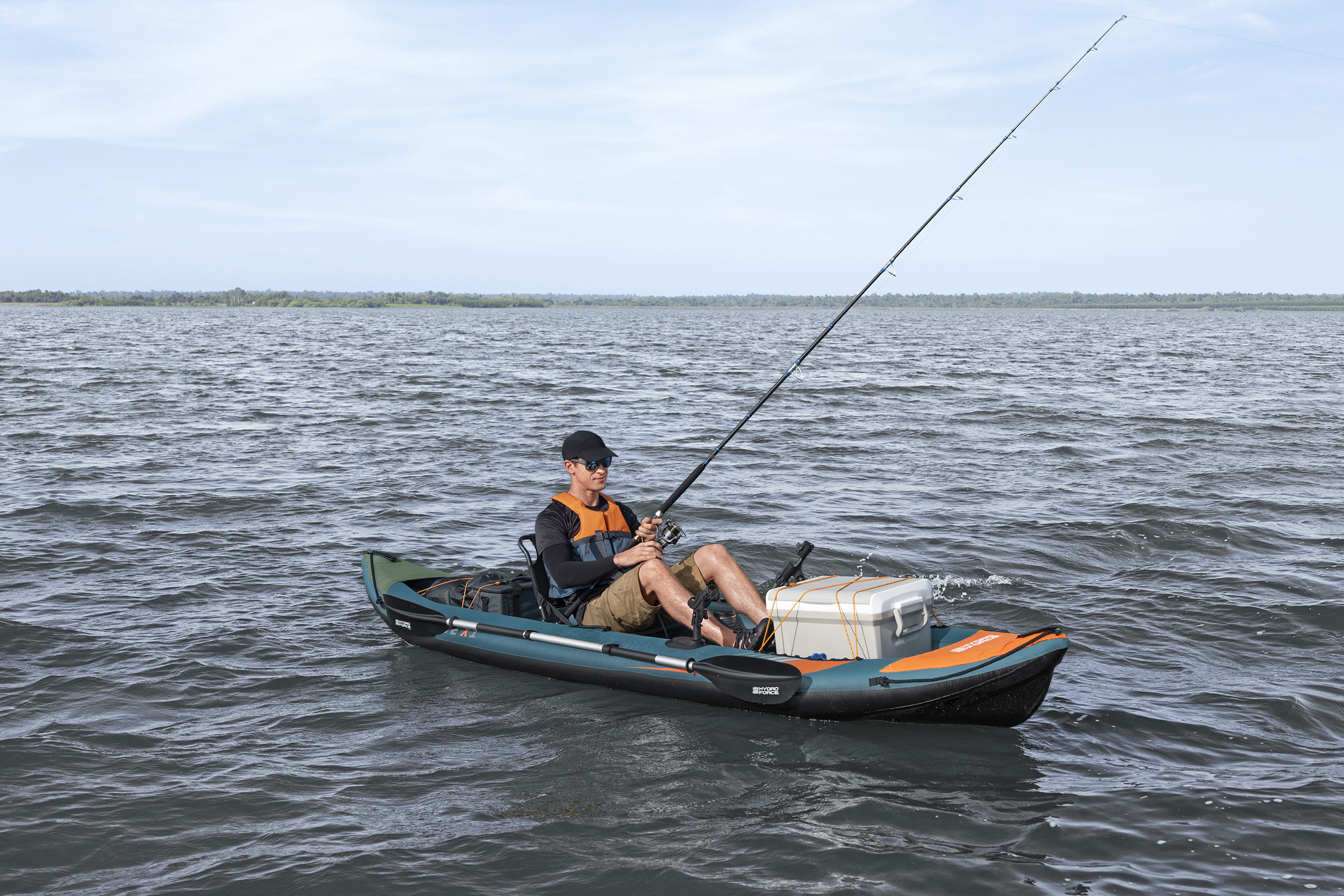 Hydro Force® Kajak Set Angler Elite™ mit Anglersitz 380 x 99 x 37 cm