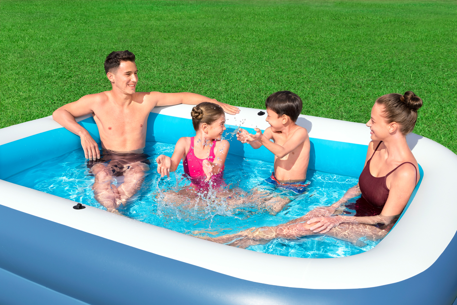 Family Pool Summer Bliss™ mit Sonnenschutzdach 254 x 178 x 140 cm