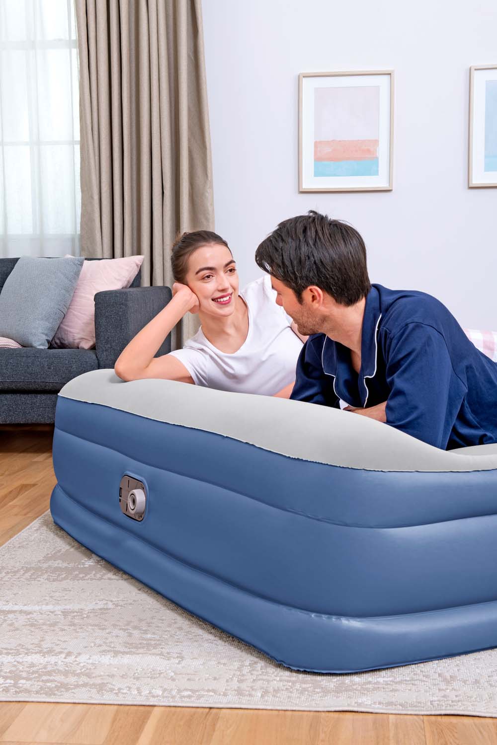TriTech™ Doppelluftbett mit integrierter Elektropumpe 203 x 152 x 46 cm
