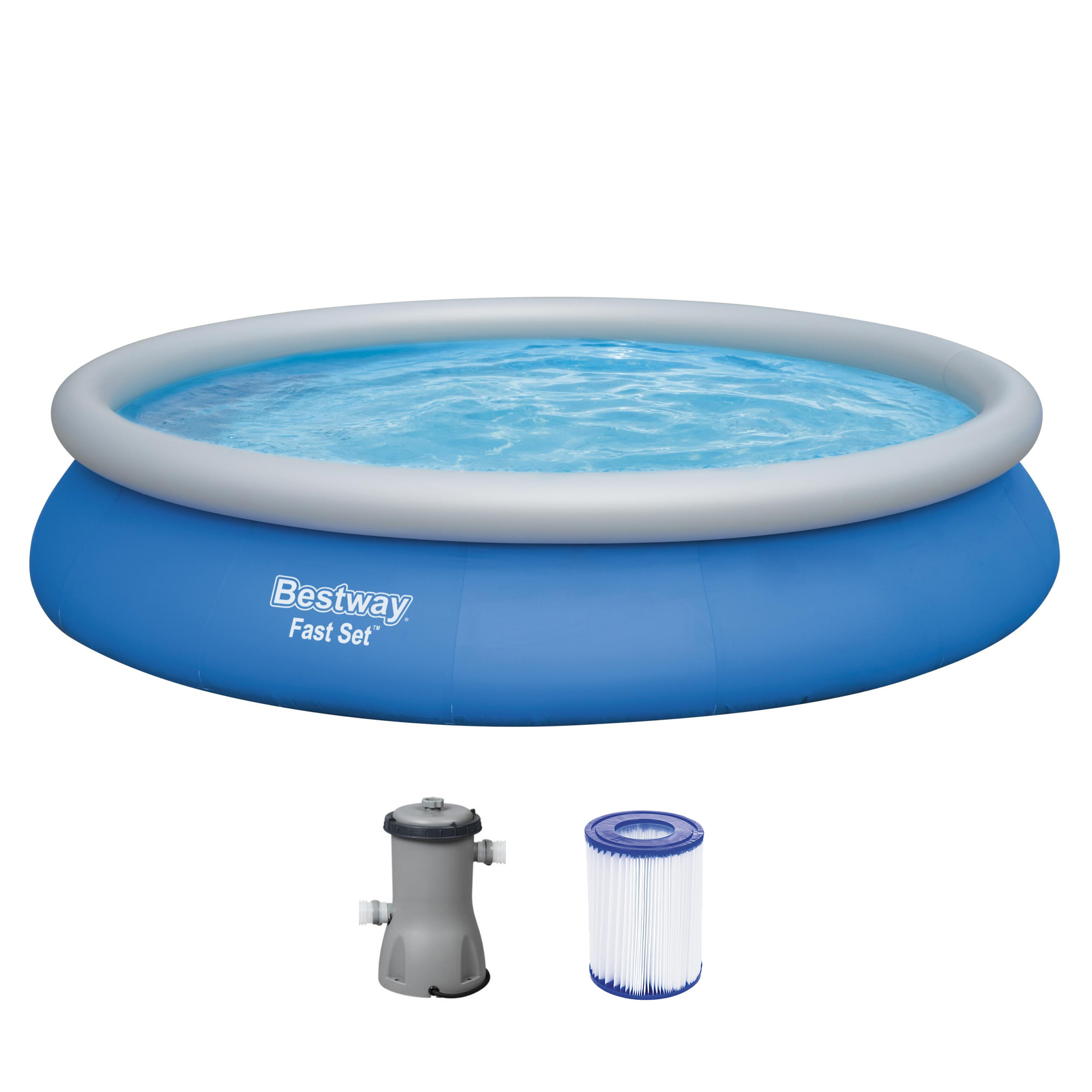 Fast Set™ Aufstellpool-Set mit Filterpumpe Ø 457 x 84 cm, blau, rund