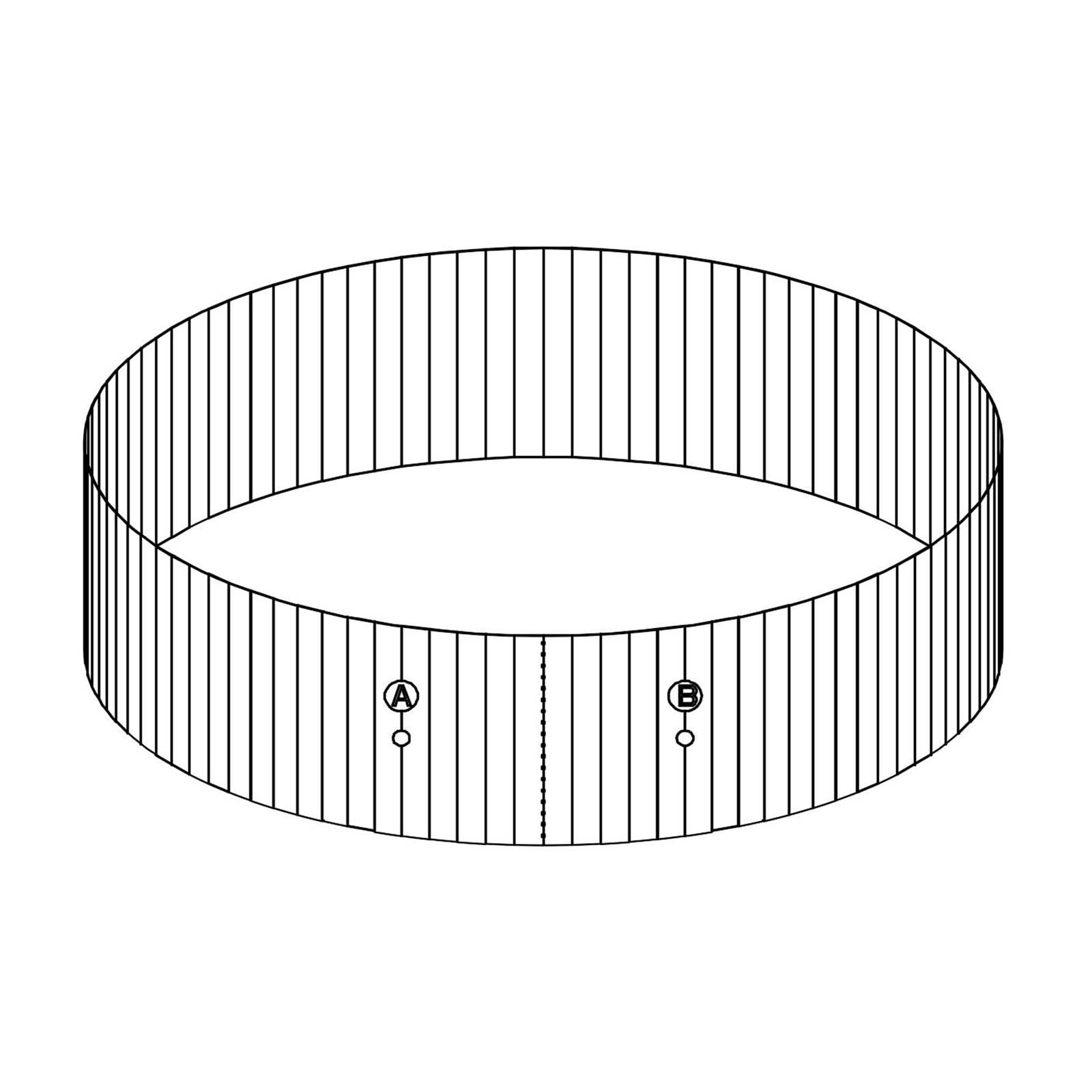 Bestway® Spare Part Steel wall frame (grey) for Hydrium™ pool 610 x 360 x 120 cm, oval