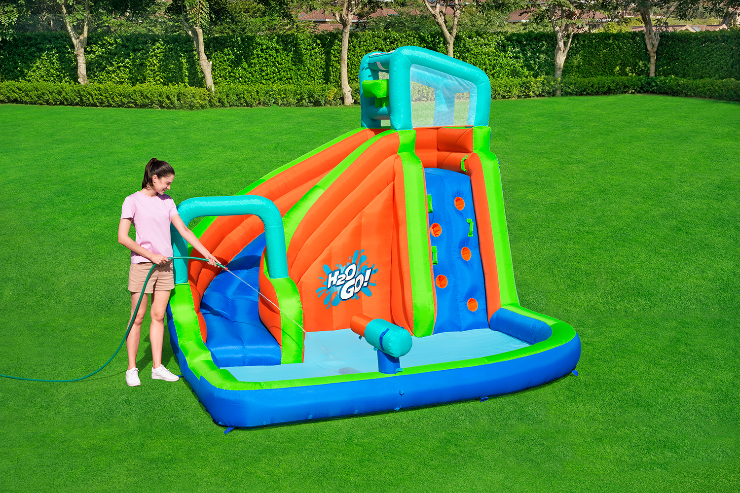 Mega-Wasserpark Turborutsche mit Dauergebläse 365 x 320 x 270 cm