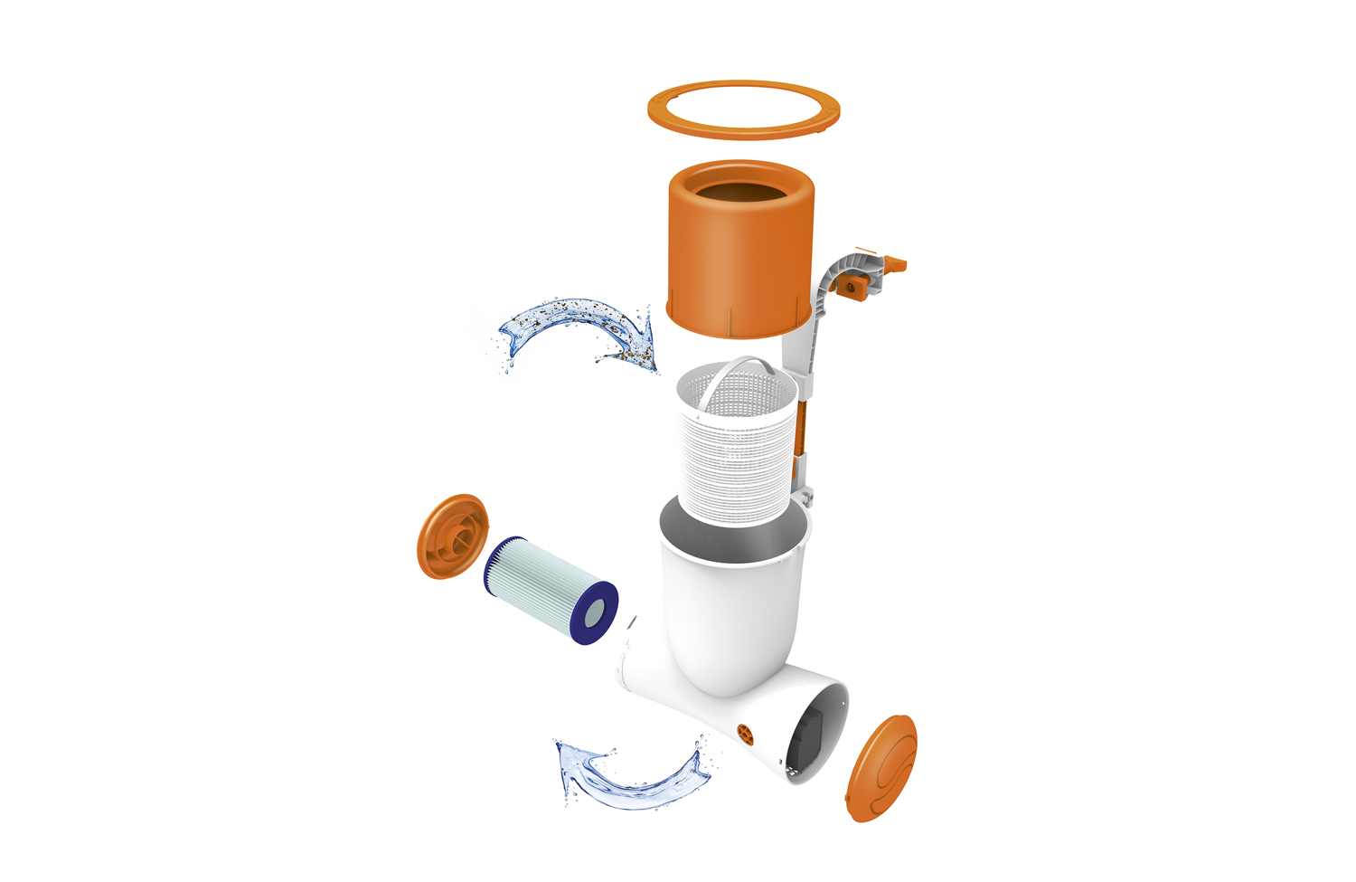 Skimatic™ 2-in-1 Einhängeskimmer/Filterpumpen-Kombination 3.974 l/h, 73 W