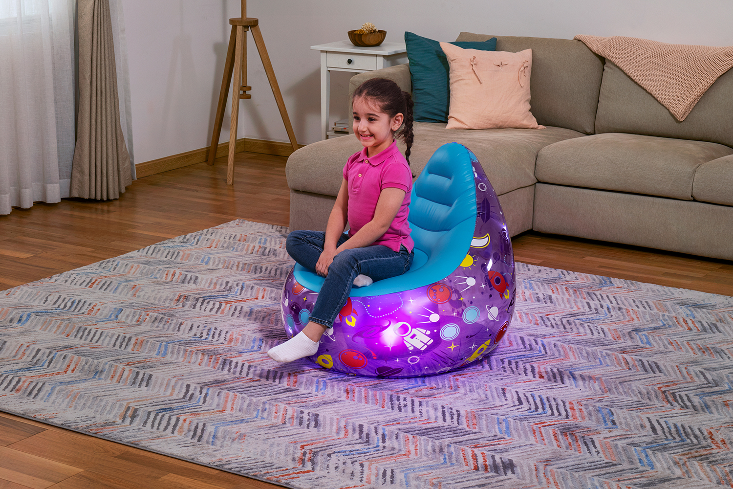 LED-Luftsessel Astro Glow™ 72 x 72 x 64 cm