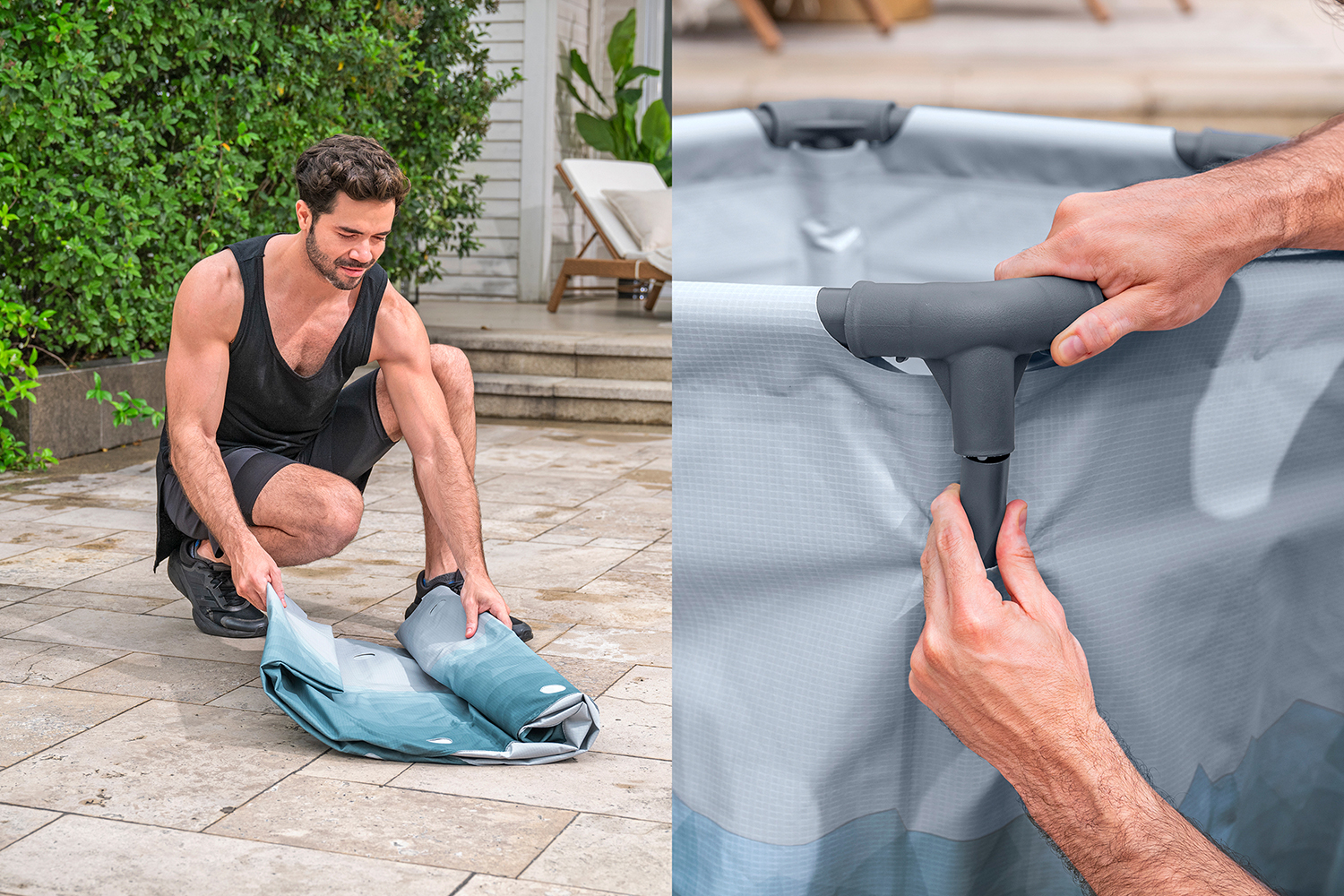LAY-Z-SPA® Eisbad Glacial Dip™ mit Filterpumpe Ø 90 x 80 cm, rund