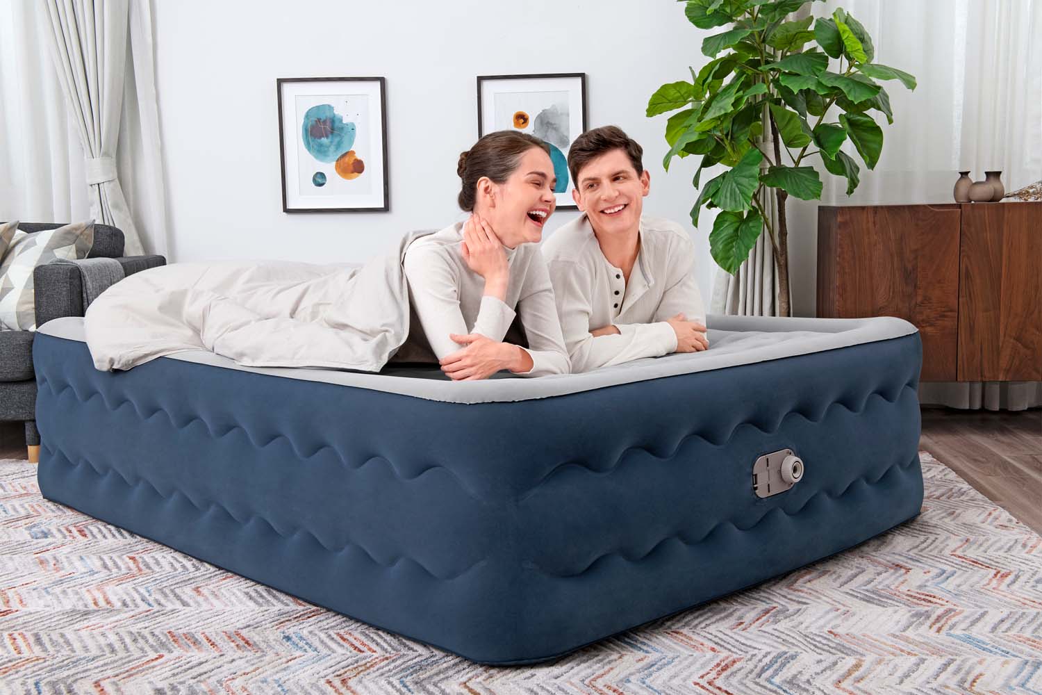 TriTech™ Doppelluftbett TruLeisure™ mit antimikrobieller Oberfläche & integrierter Elektropumpe 203 x 152 x 51 cm
