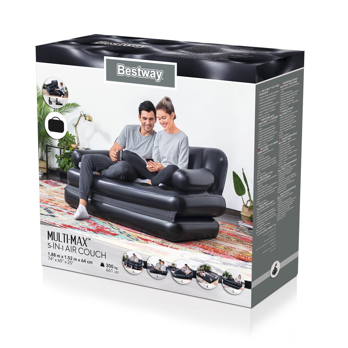 5-in-1 Luftsofa Multi-Max™ 188 x 152 x 64 cm 