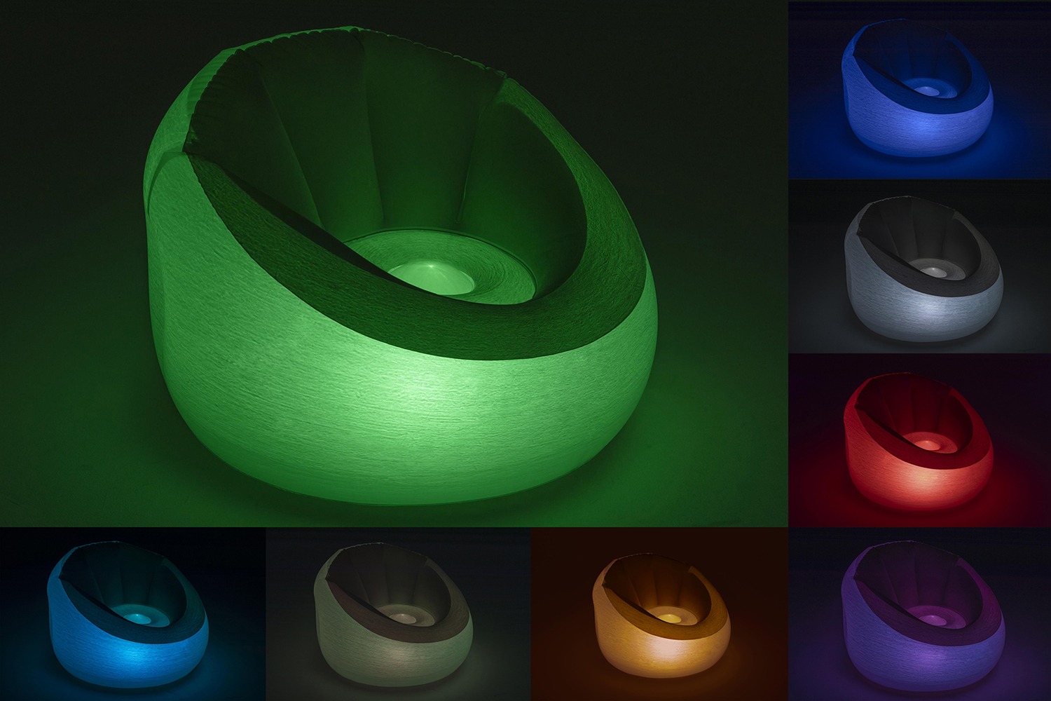 Inflate-A-Chair™ LED Luftsessel 102 x 97 x 71 cm Inflate-A-Chair™ LED Luftsessel 102 x 97 x 71 cm